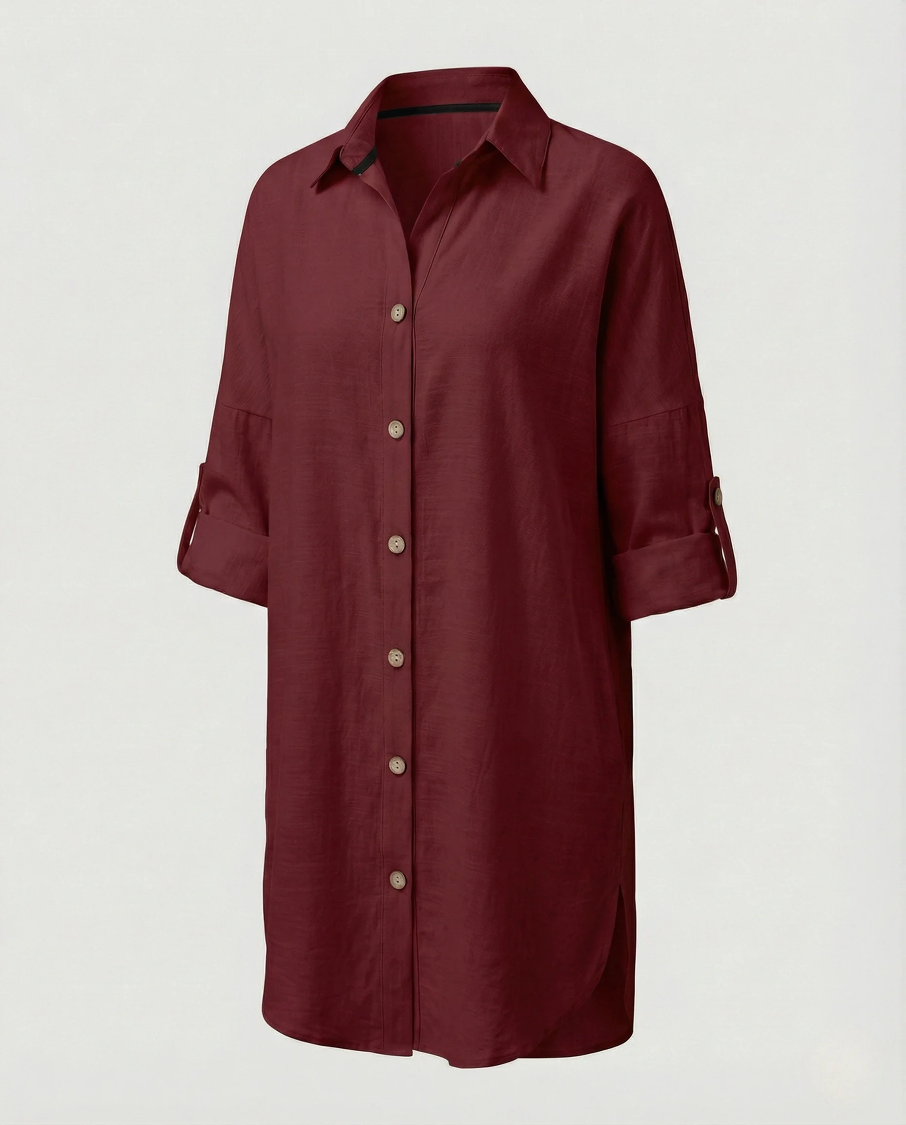 Freizeitkleid Damen Oversize Hemdblusenkleid - Image 7