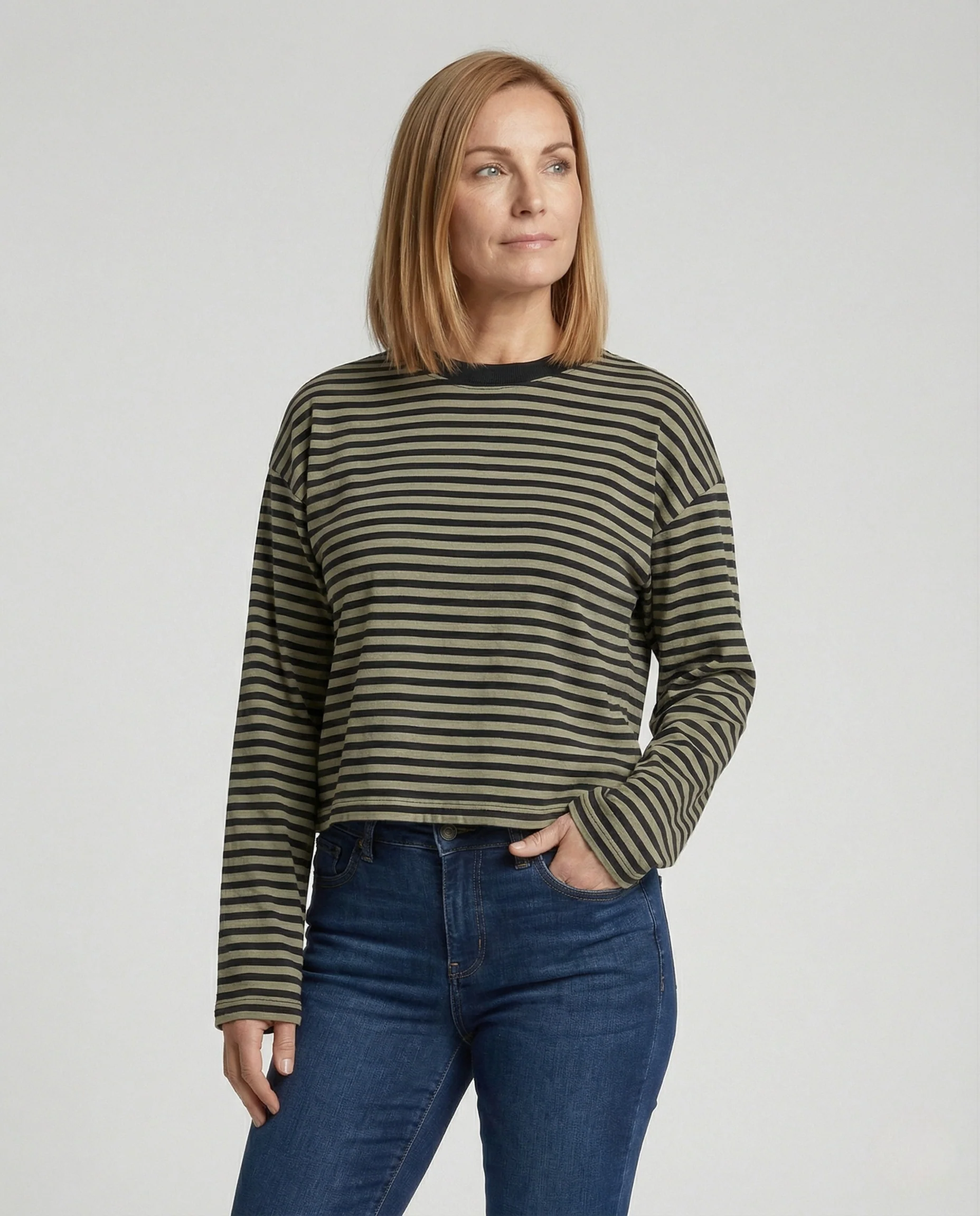 Freizeitkleidung Damen Oversize Langarmshirt - Image 2
