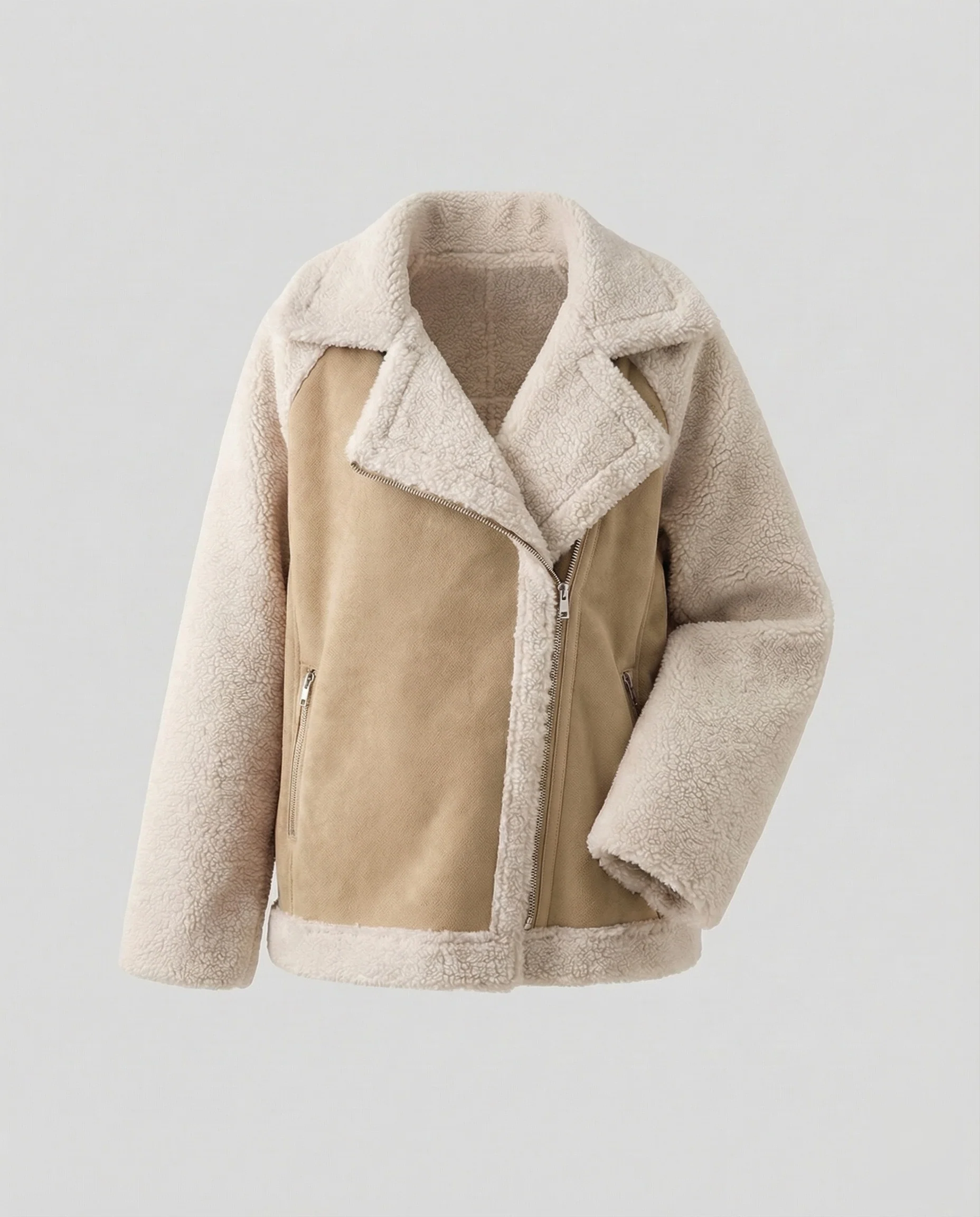 Damen Sherpa Fliegerjacke Oversize - Image 6