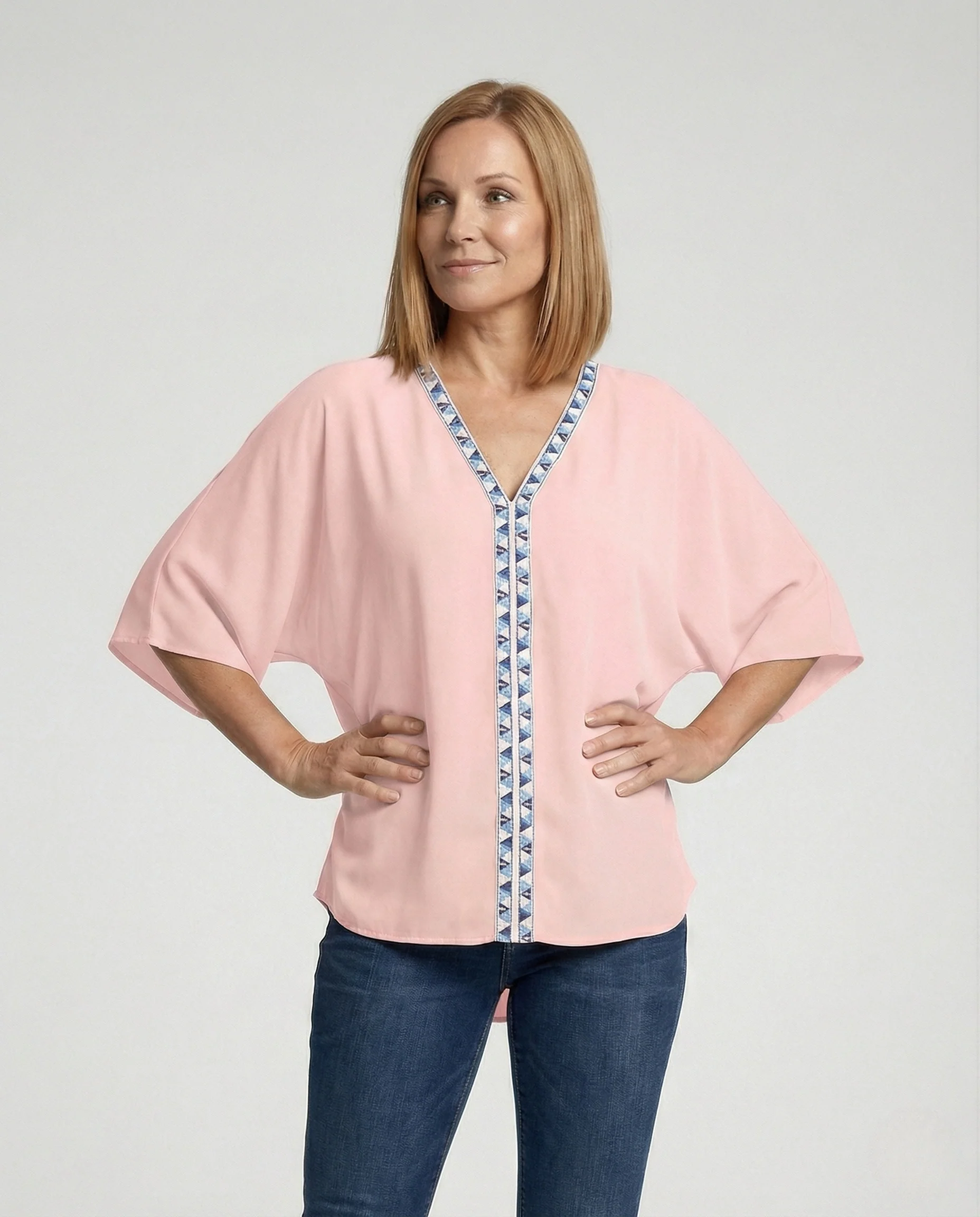 Oversize Tunika Damen Bestickt - Image 2