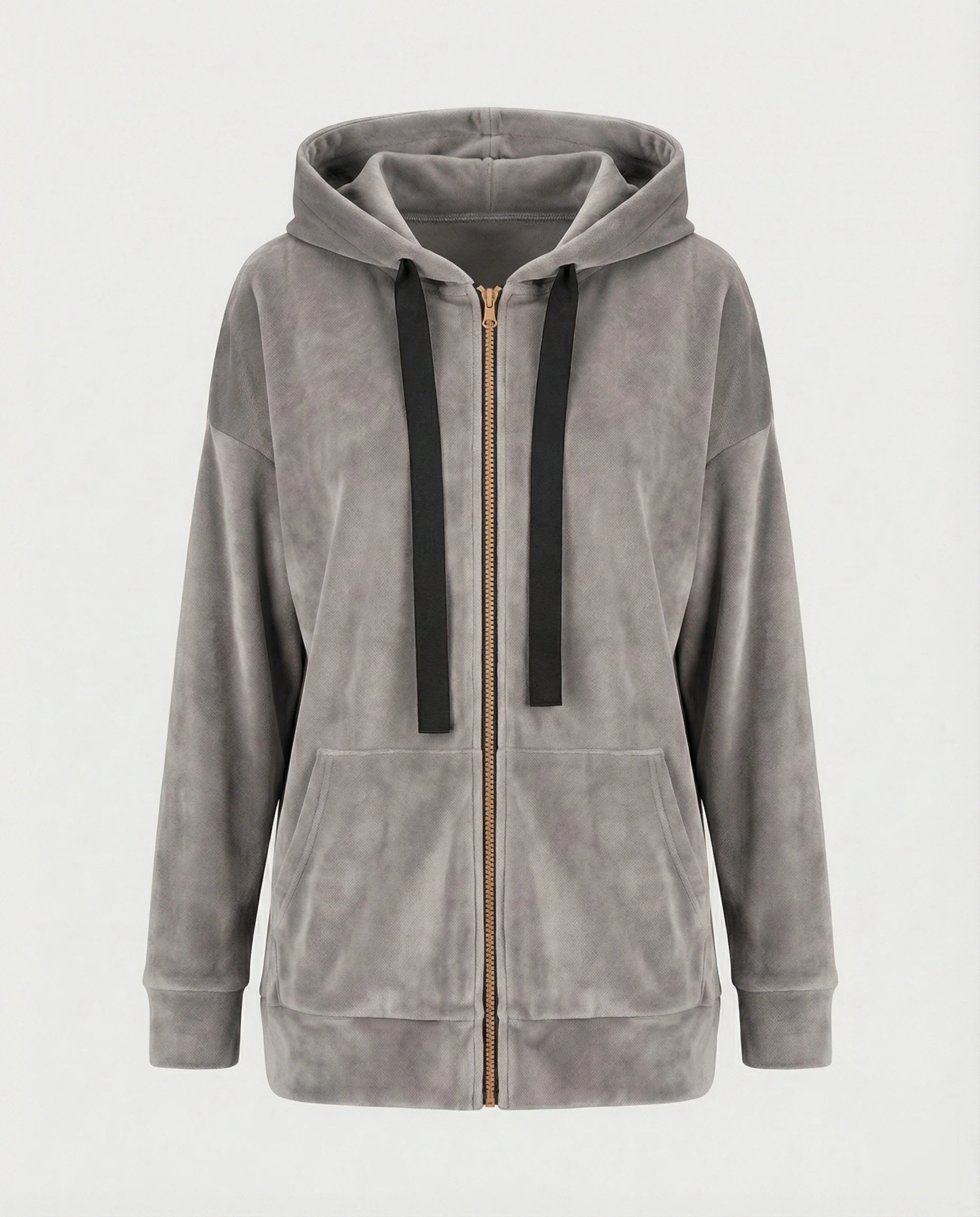 Freizeitkleidung Damen Velours Kapuzenjacke - Image 3