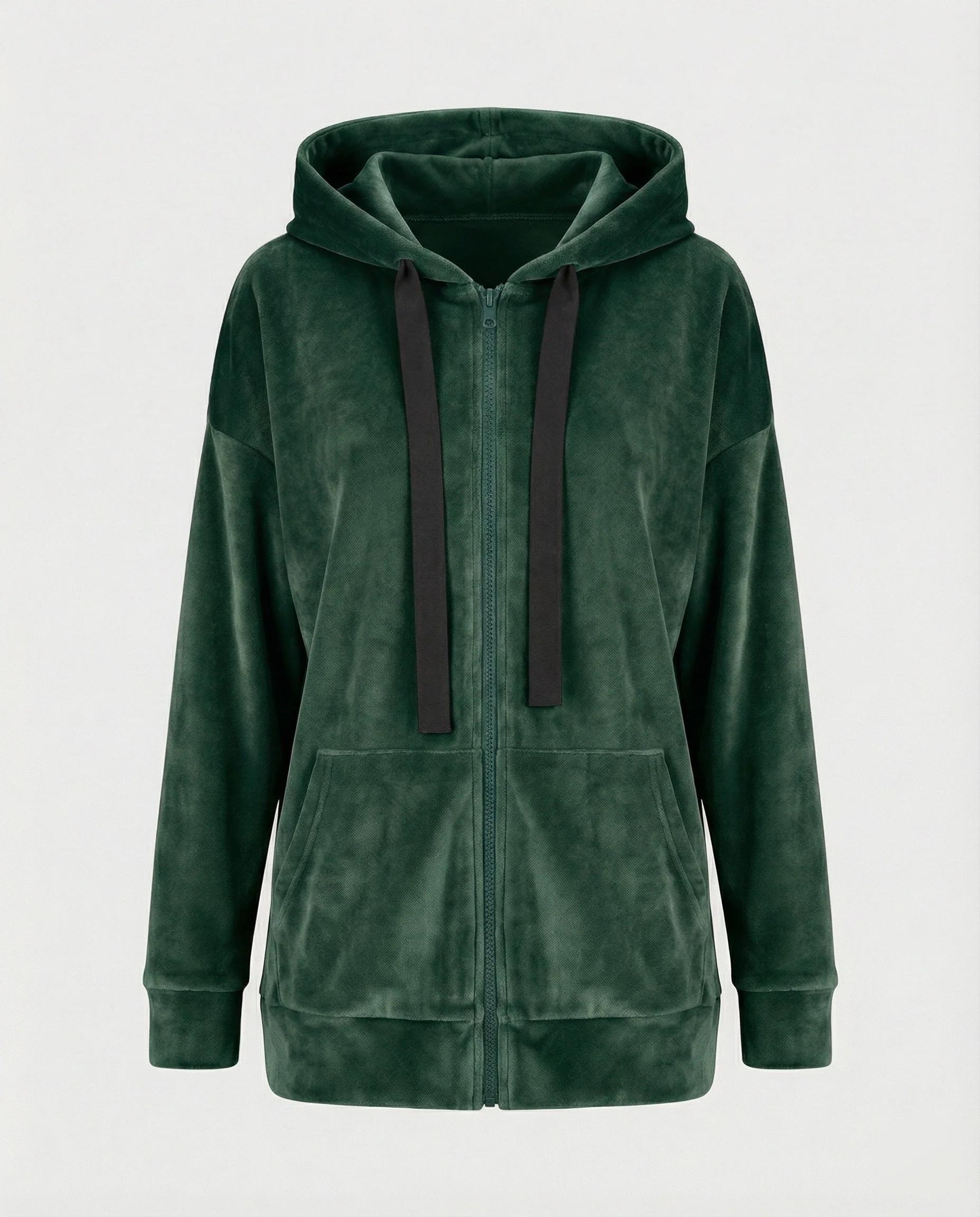 Freizeitkleidung Damen Velours Kapuzenjacke - Image 5