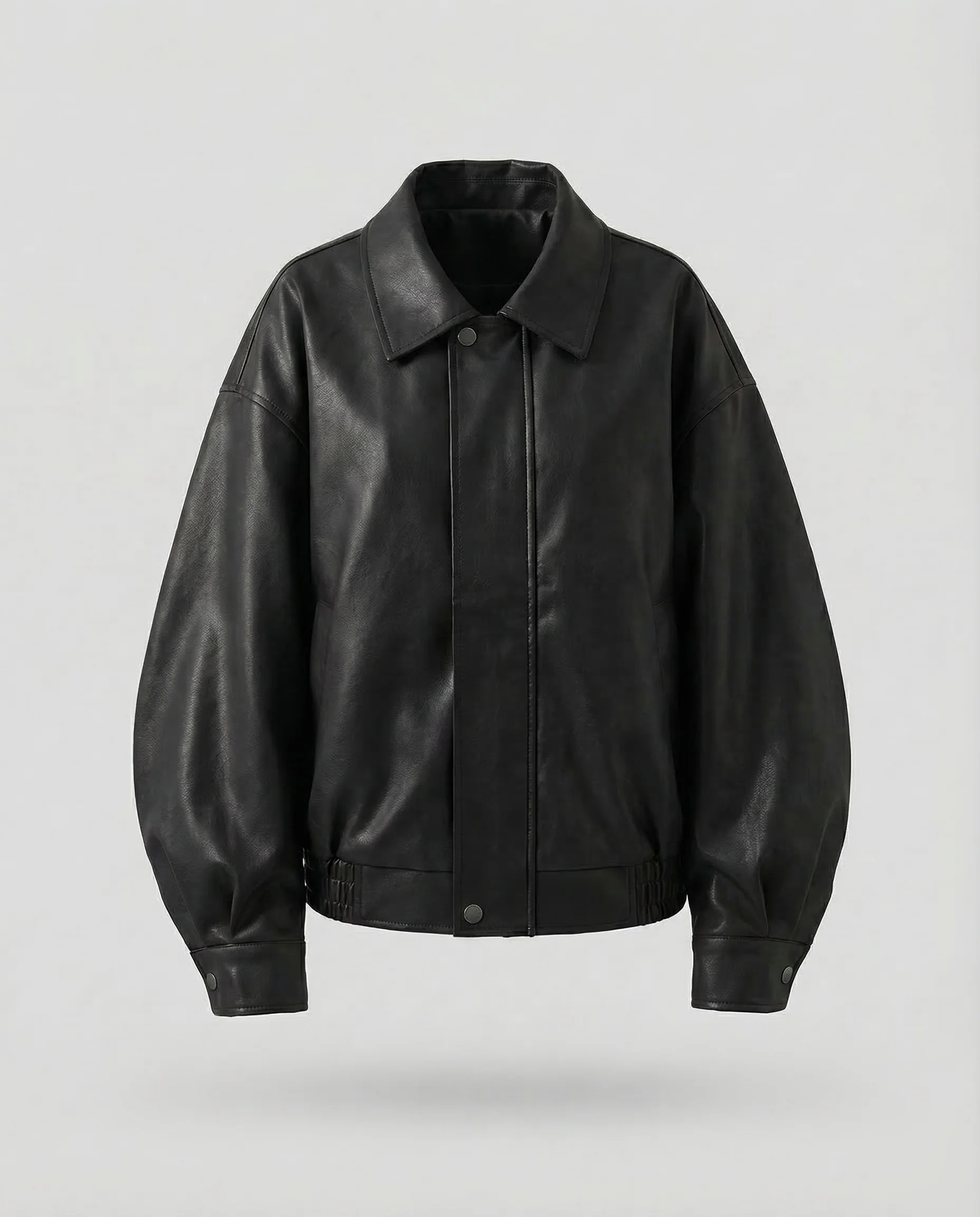 Damen Lederoptik Blouson Oversize - Image 6
