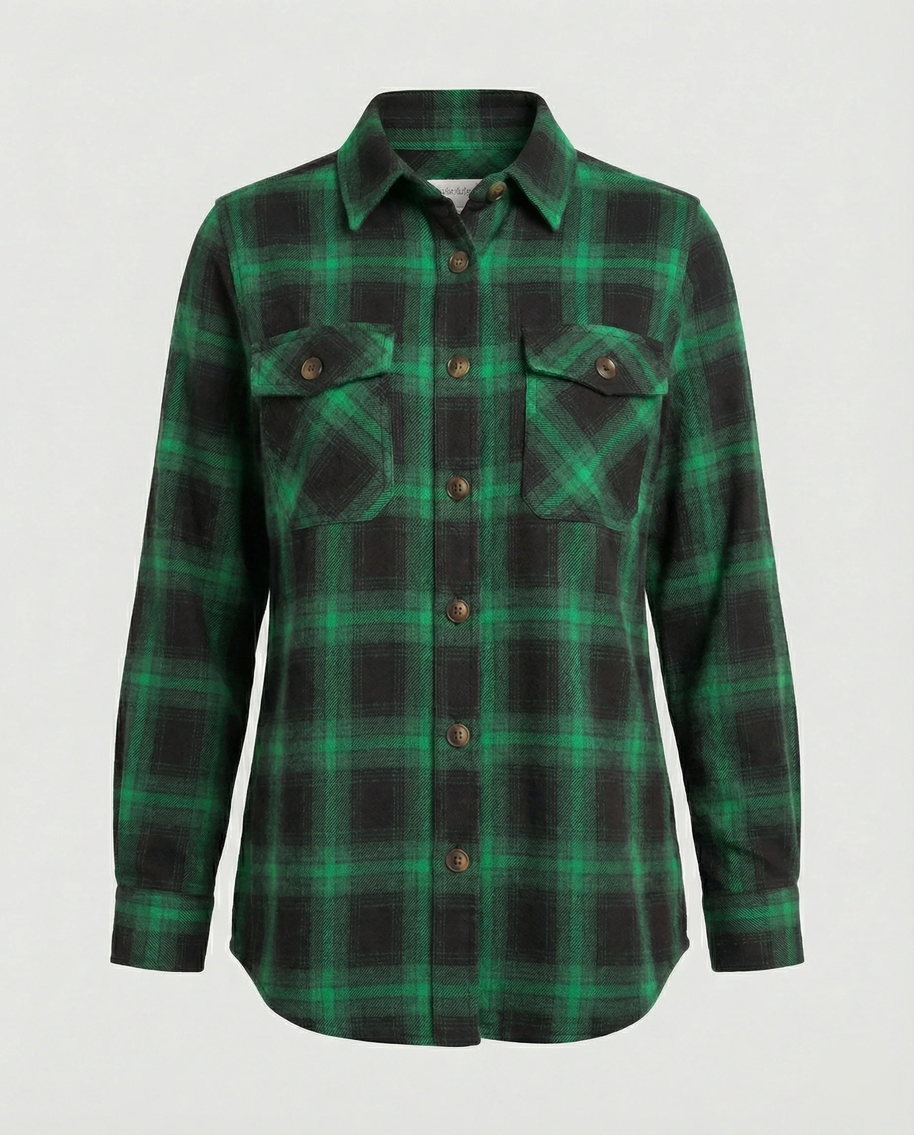 Damen Hemdjacke Flanell Karo - Image 2