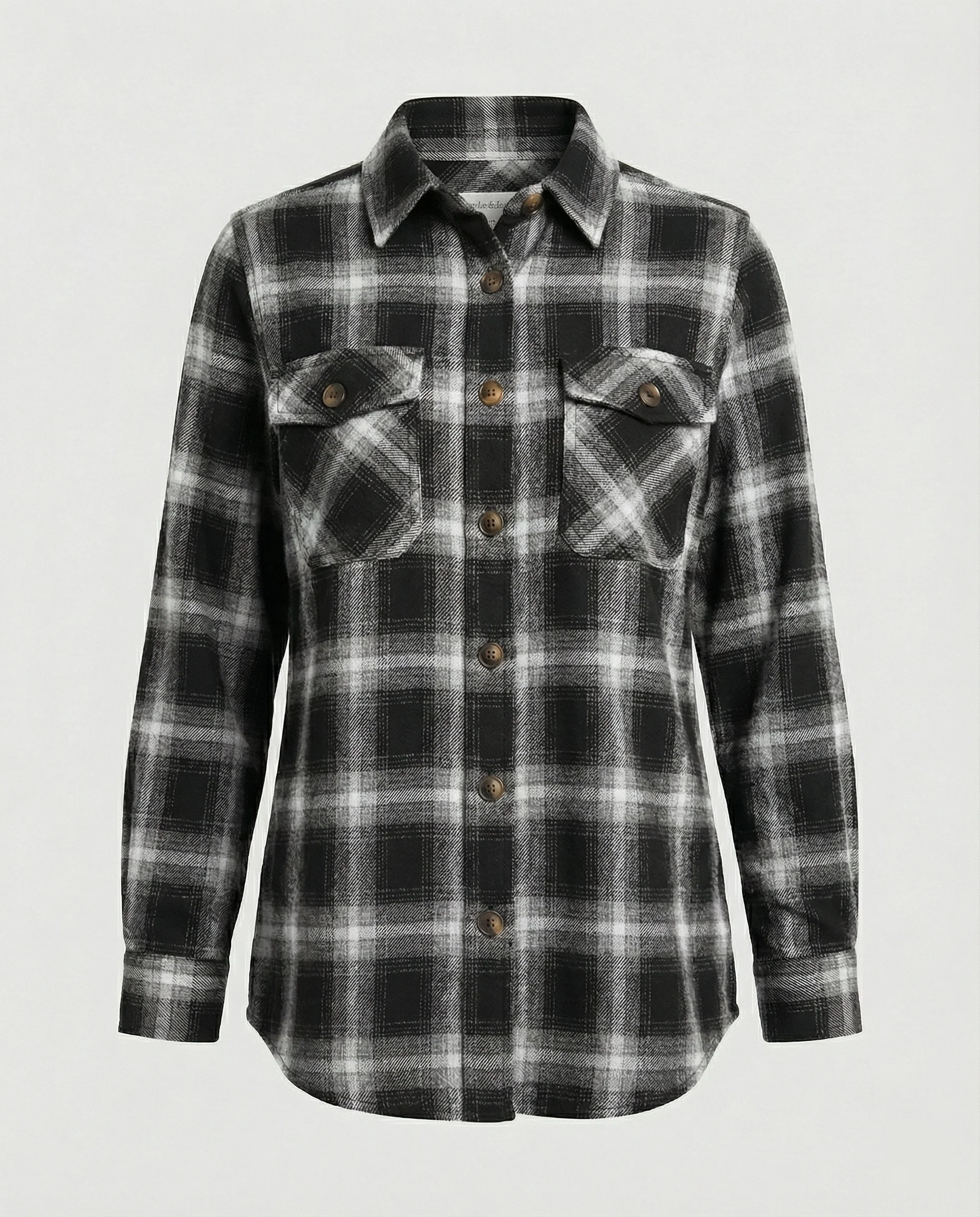 Damen Hemdjacke Flanell Karo - Image 9