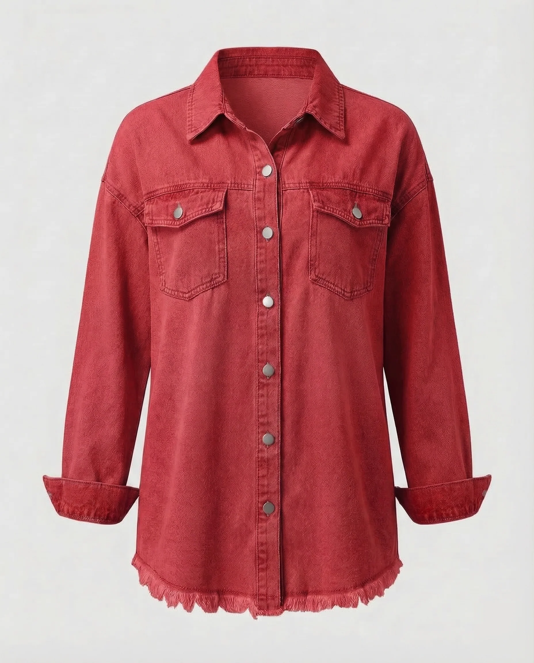 Damen Jeanshemdjacke Oversize - Image 16