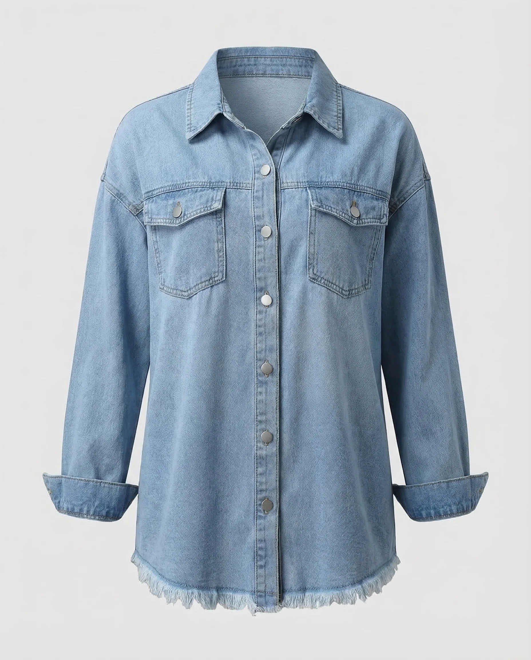 Damen Jeanshemdjacke Oversize - Image 5