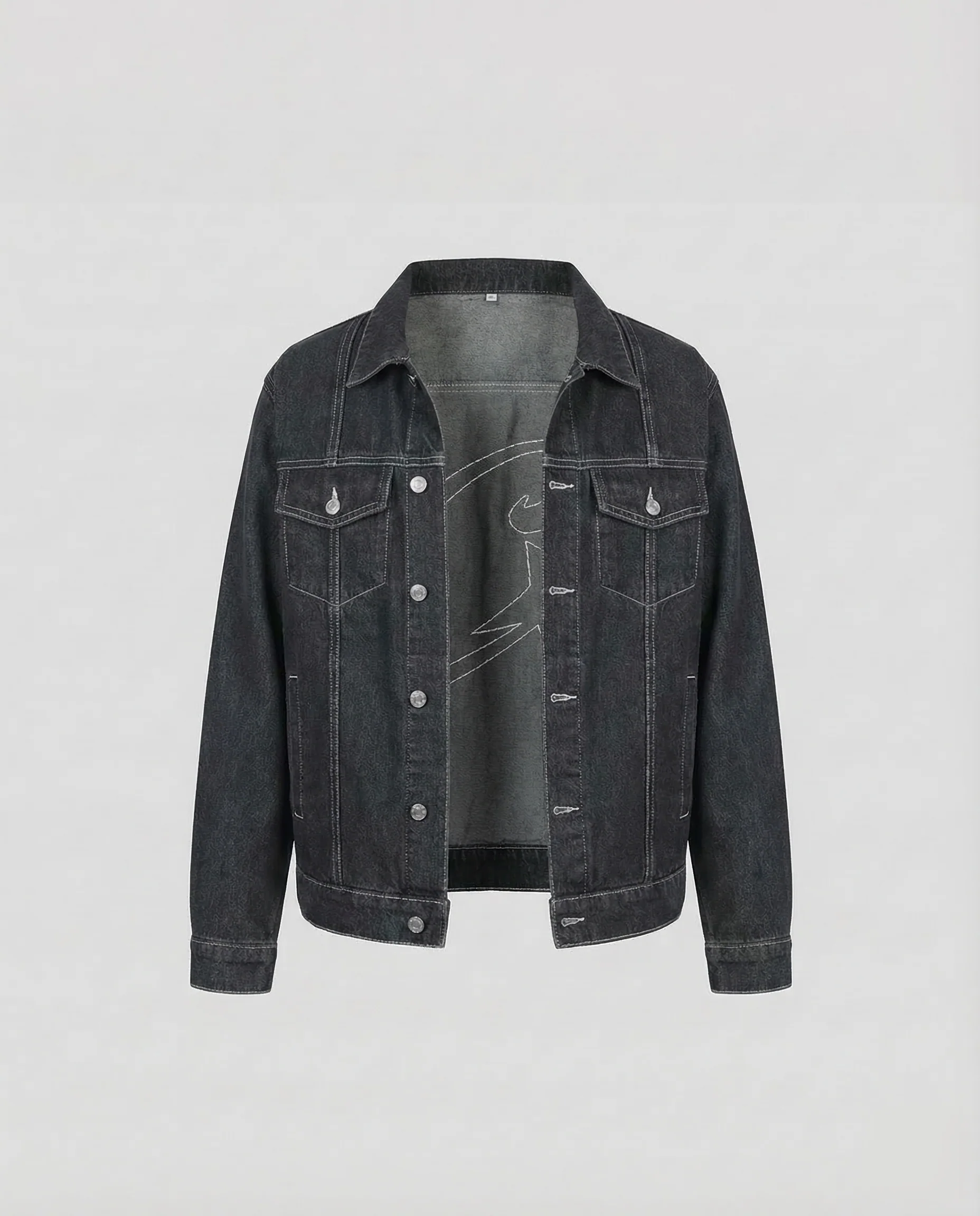 Damen Oversize Jeansjacke Stickerei - Image 7