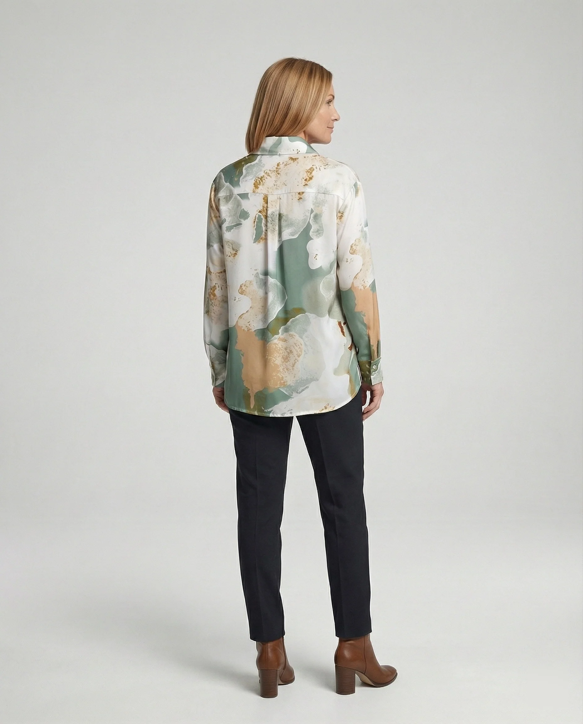 Damen Bluse Oversize Karo - Image 5