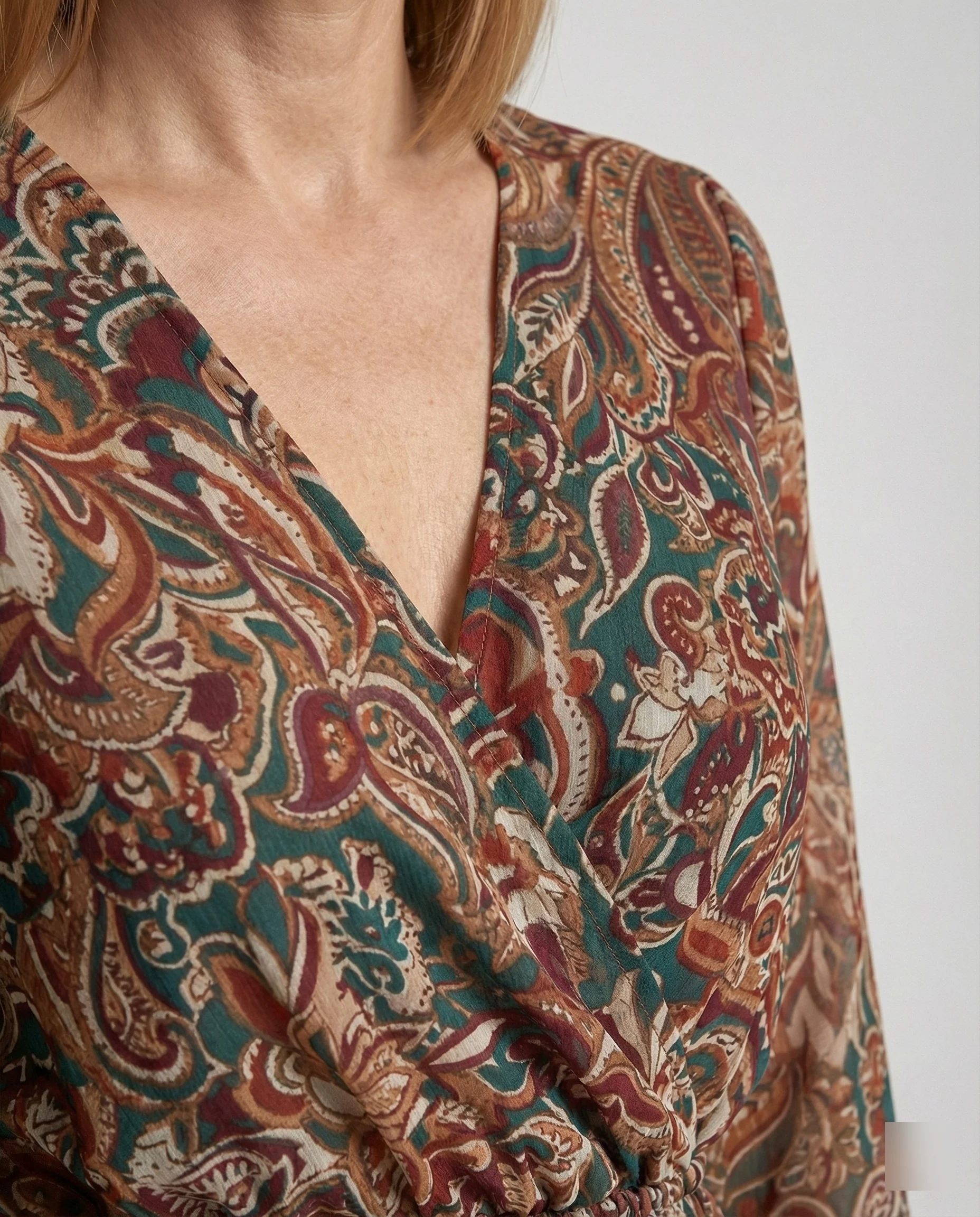 Blumenkleid Damen Paisley Minikleid - Image 4