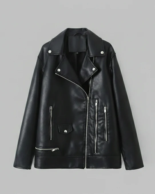 Damen Lederjacke Schwarz Perfecto - Image 5