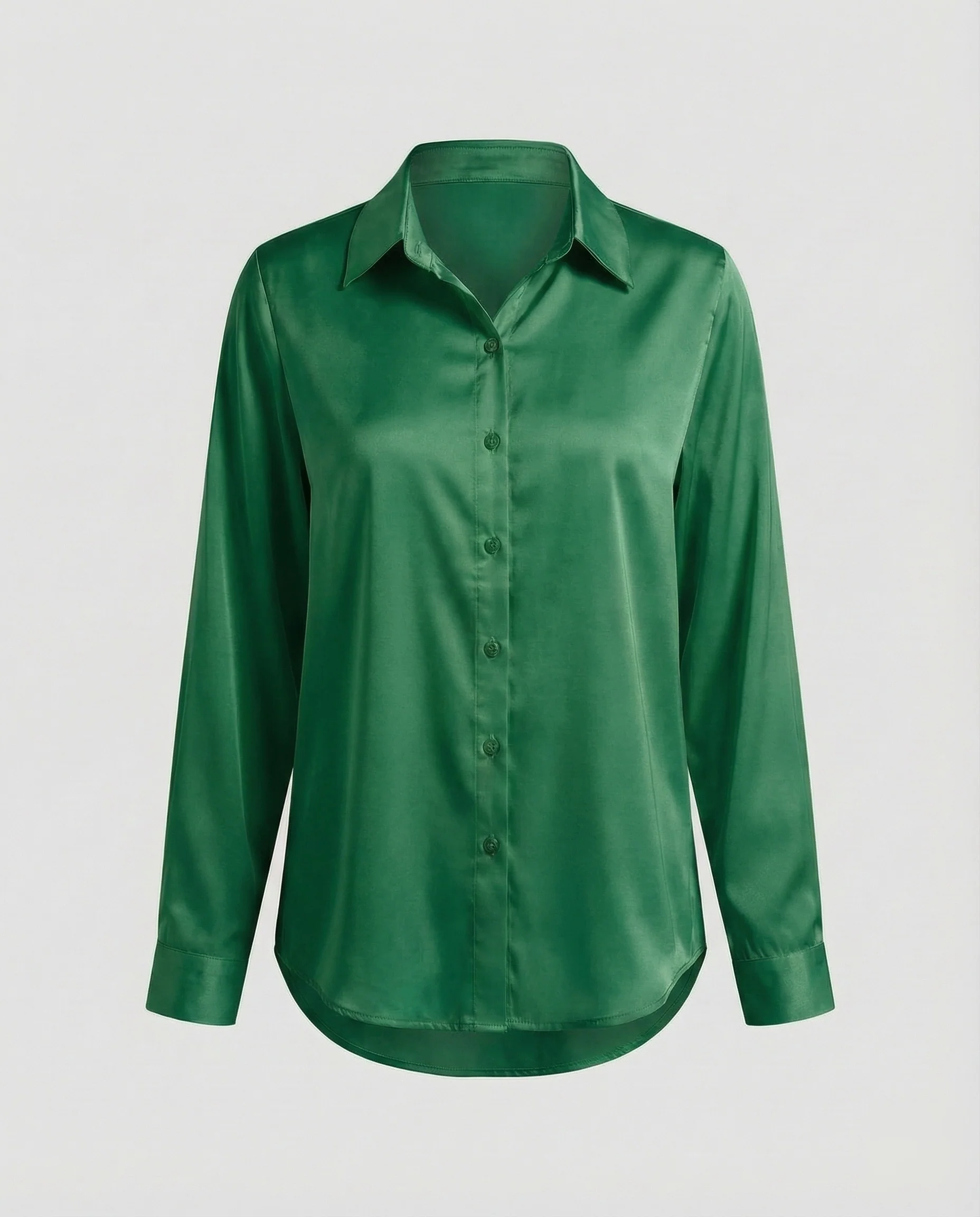 Bluse Damen Satin Knotenbund - Image 13