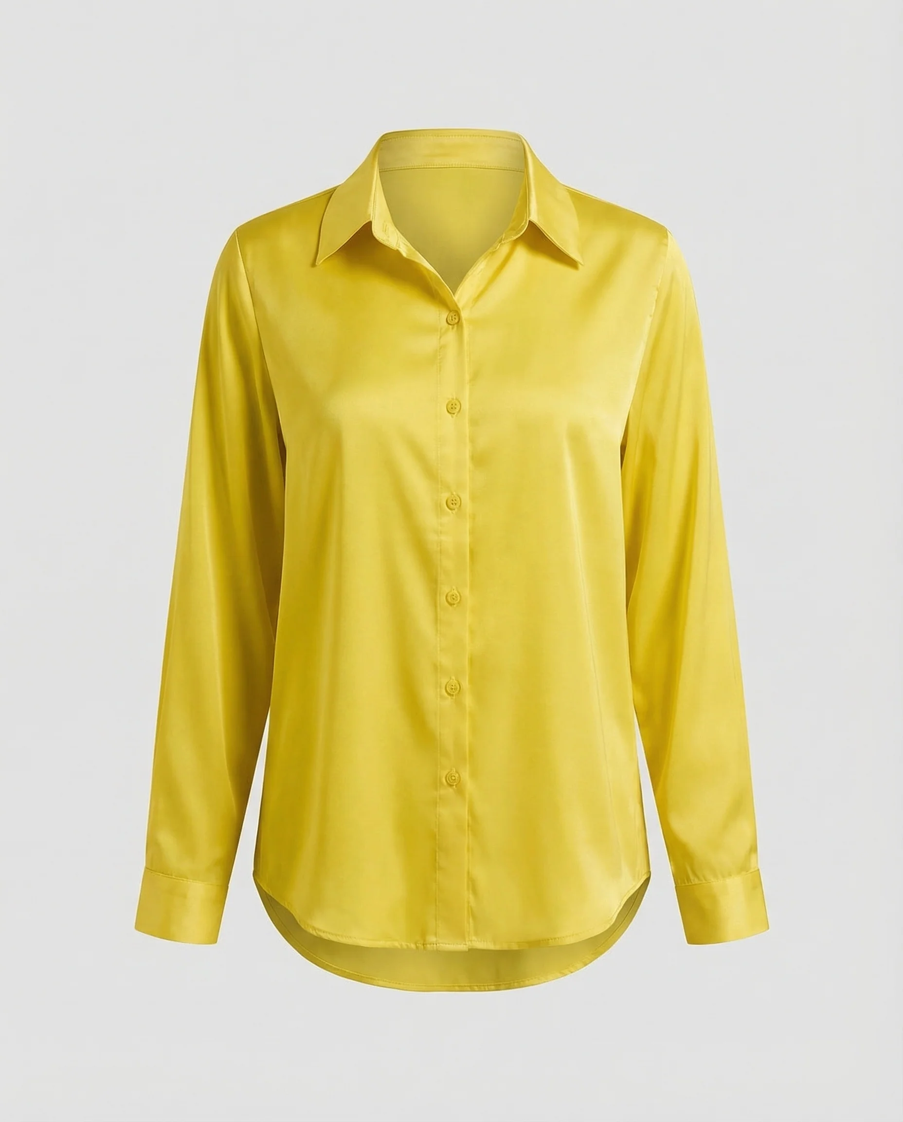 Bluse Damen Satin Knotenbund - Image 5