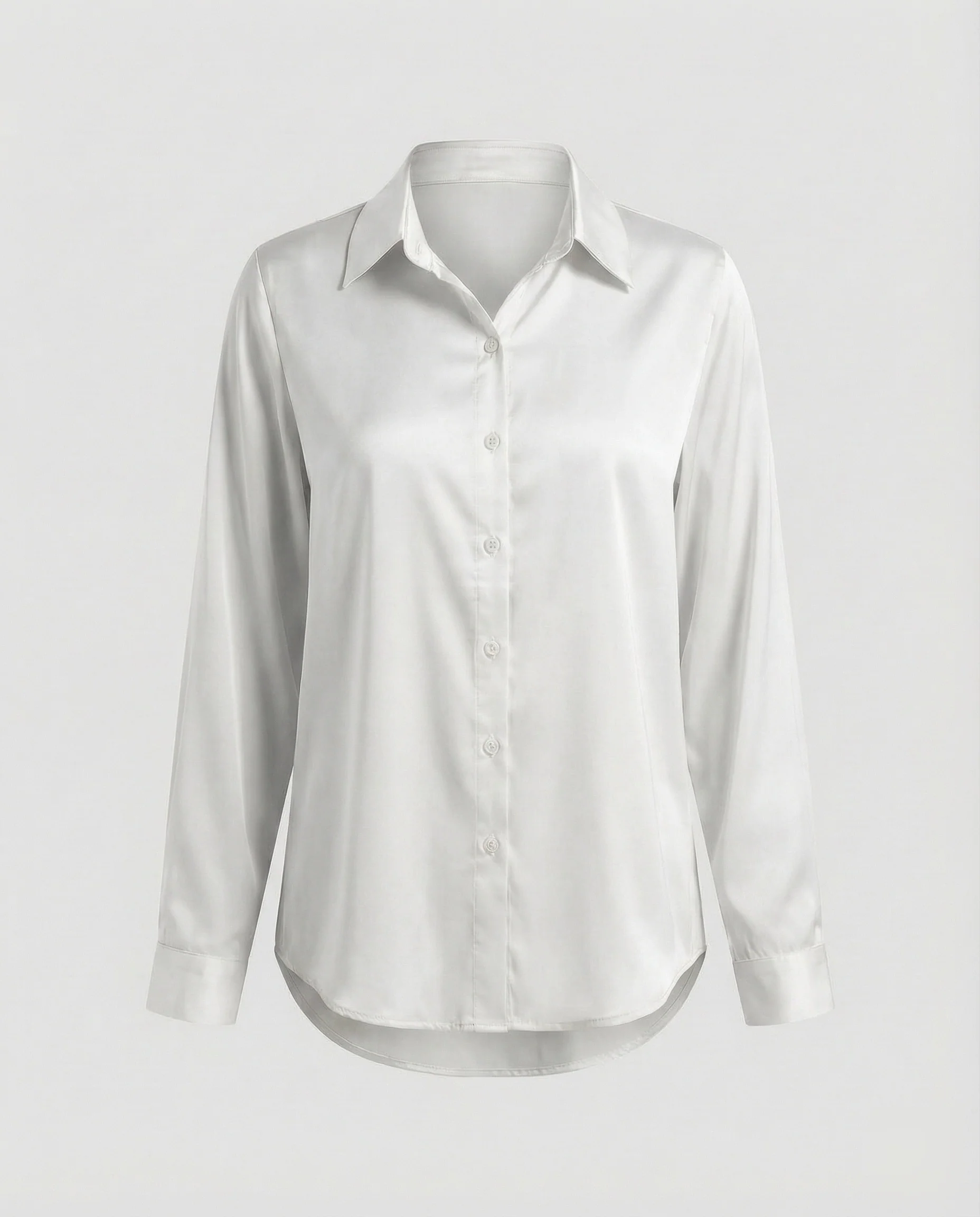Bluse Damen Satin Knotenbund - Image 6