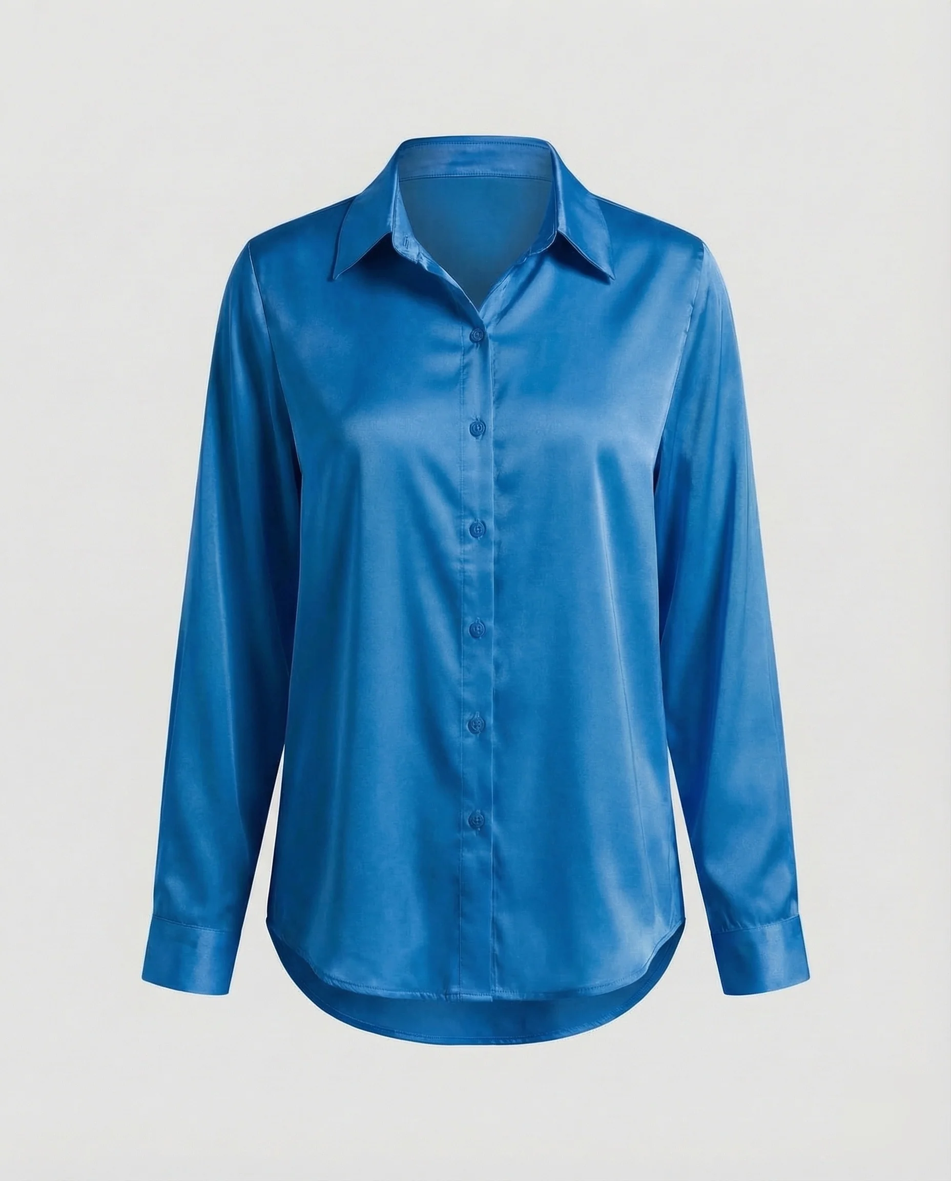 Bluse Damen Satin Knotenbund - Image 7