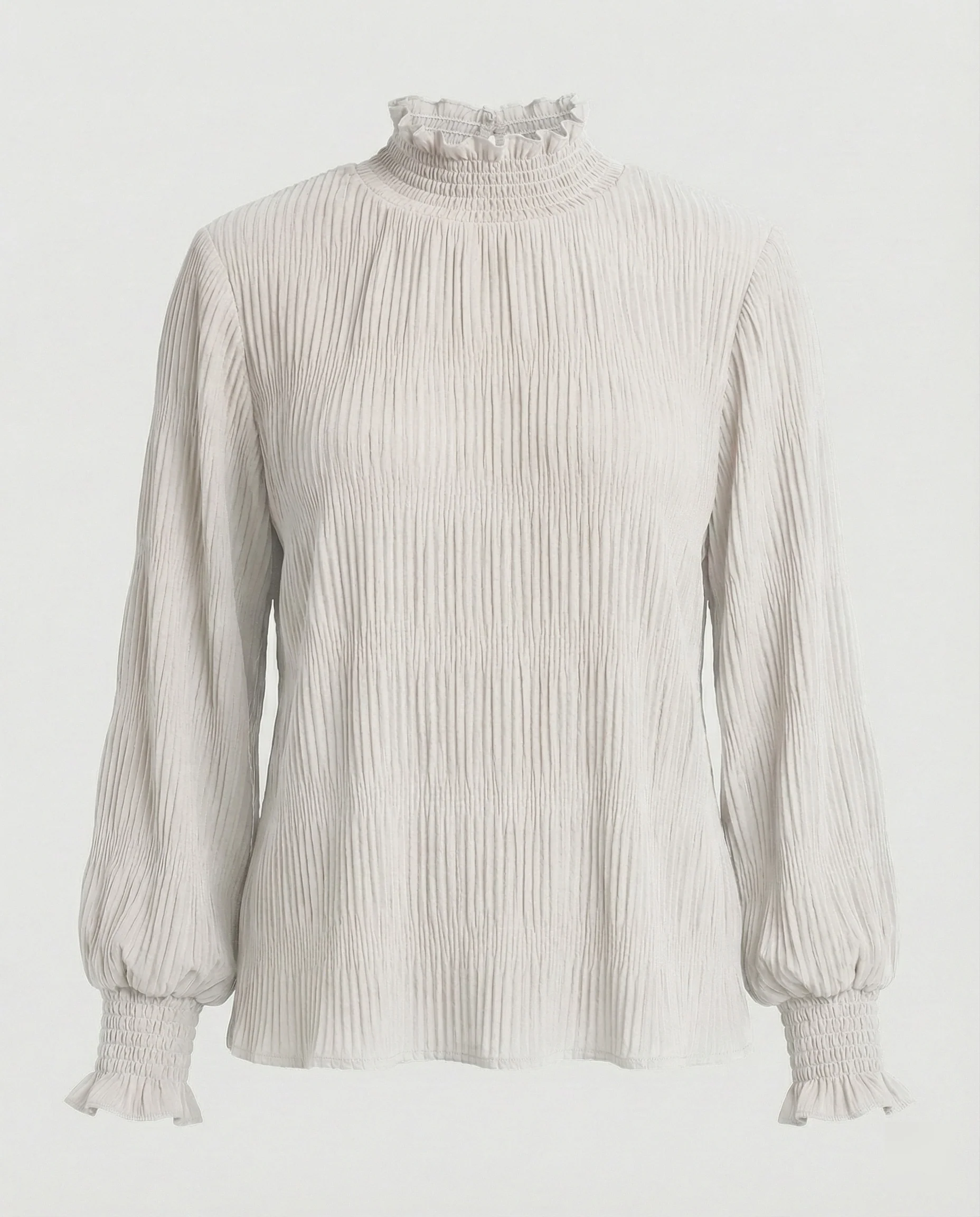 Bluse Damen Plissee Rüschen - Image 3