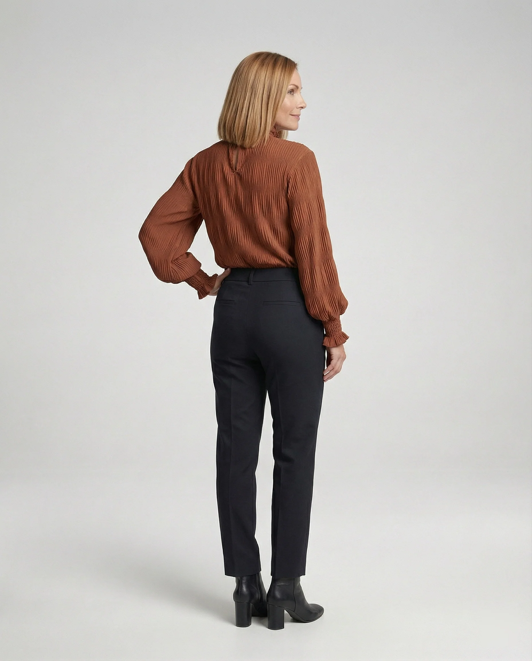 Bluse Damen Plissee Rüschen - Image 6