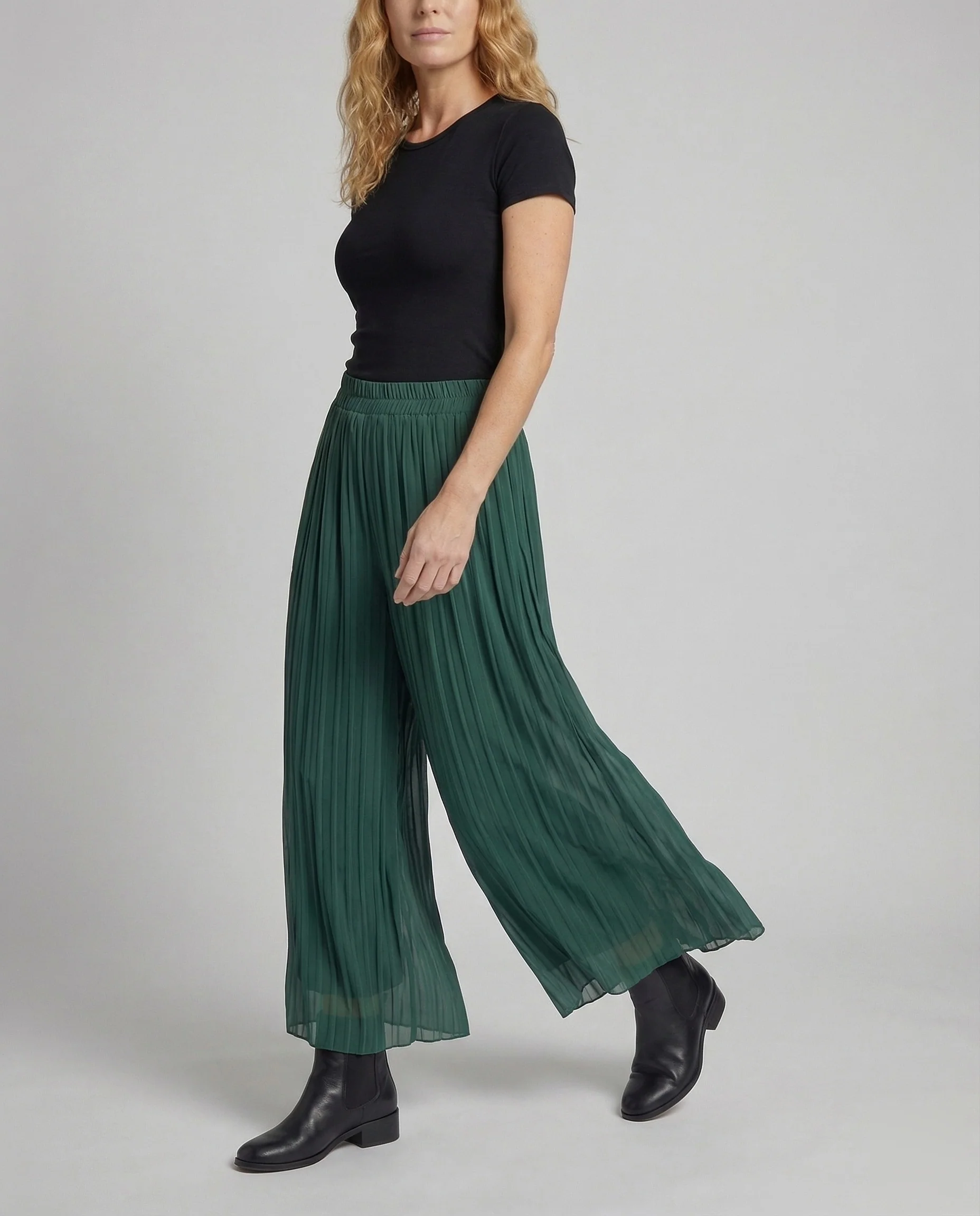 Damen Weite Hose Plissee - Image 2