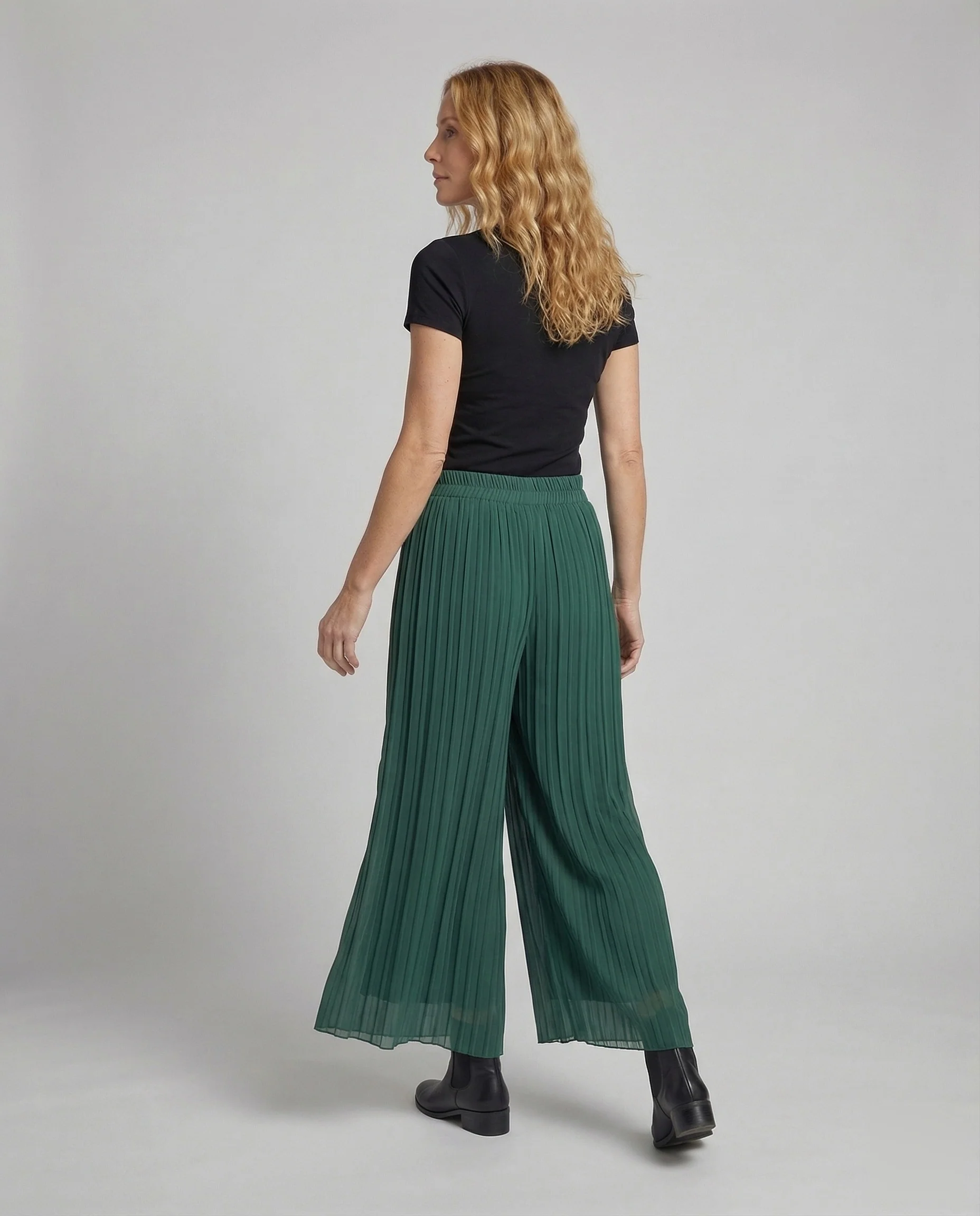 Damen Weite Hose Plissee - Image 4