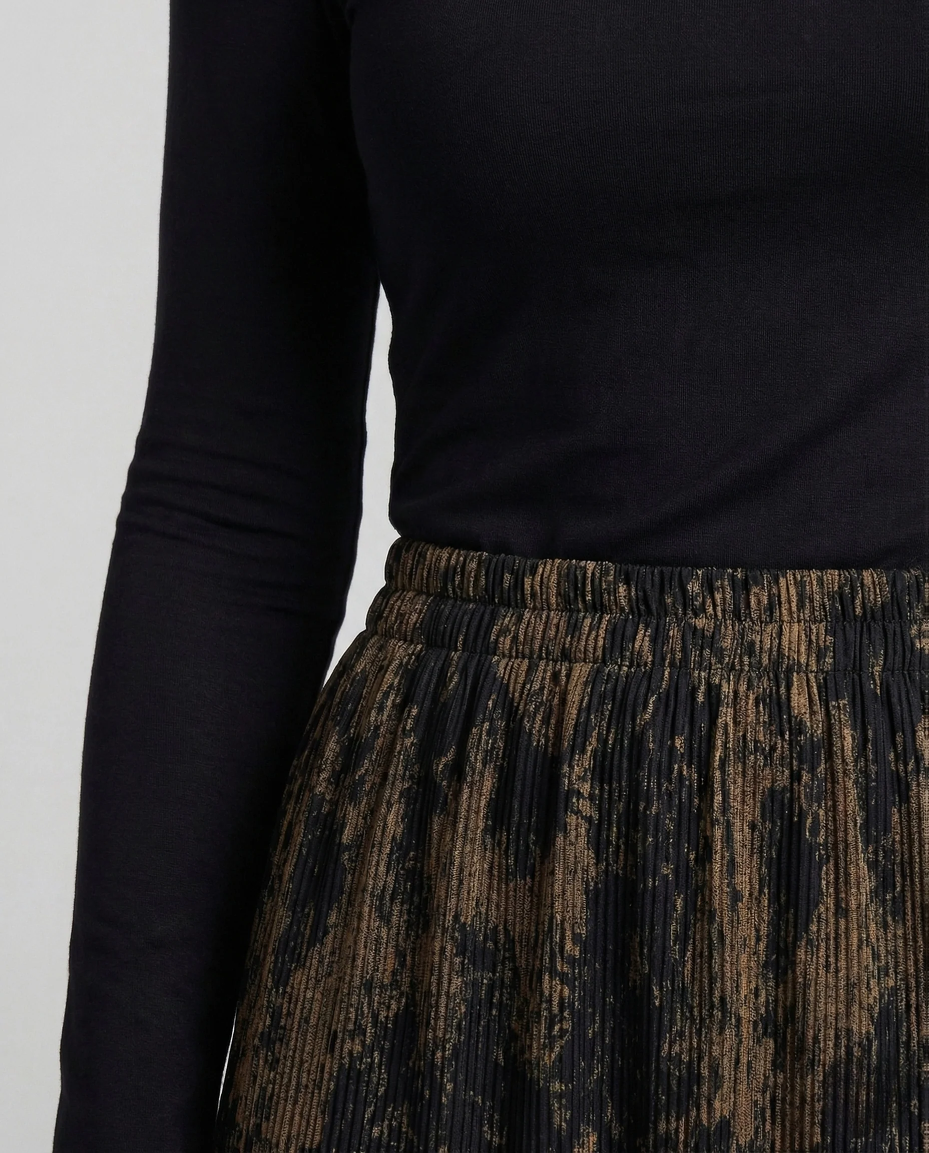 Damen Plissee Midirock mit Print - Image 3