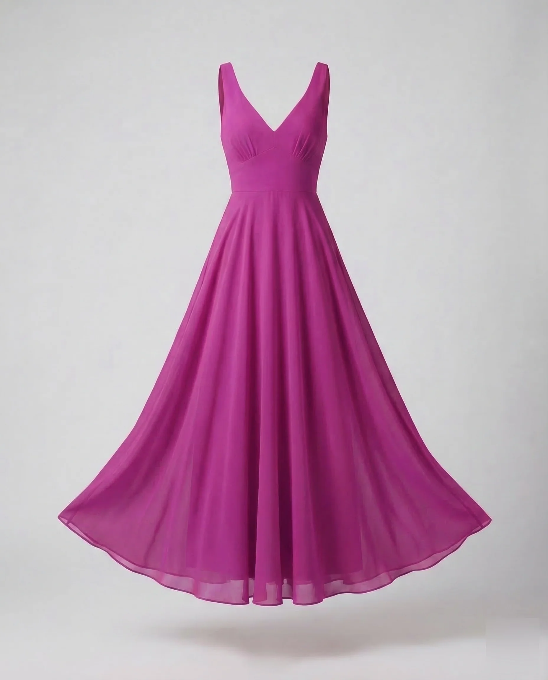 Damen Chiffon Maxikleid Plissee - Image 10