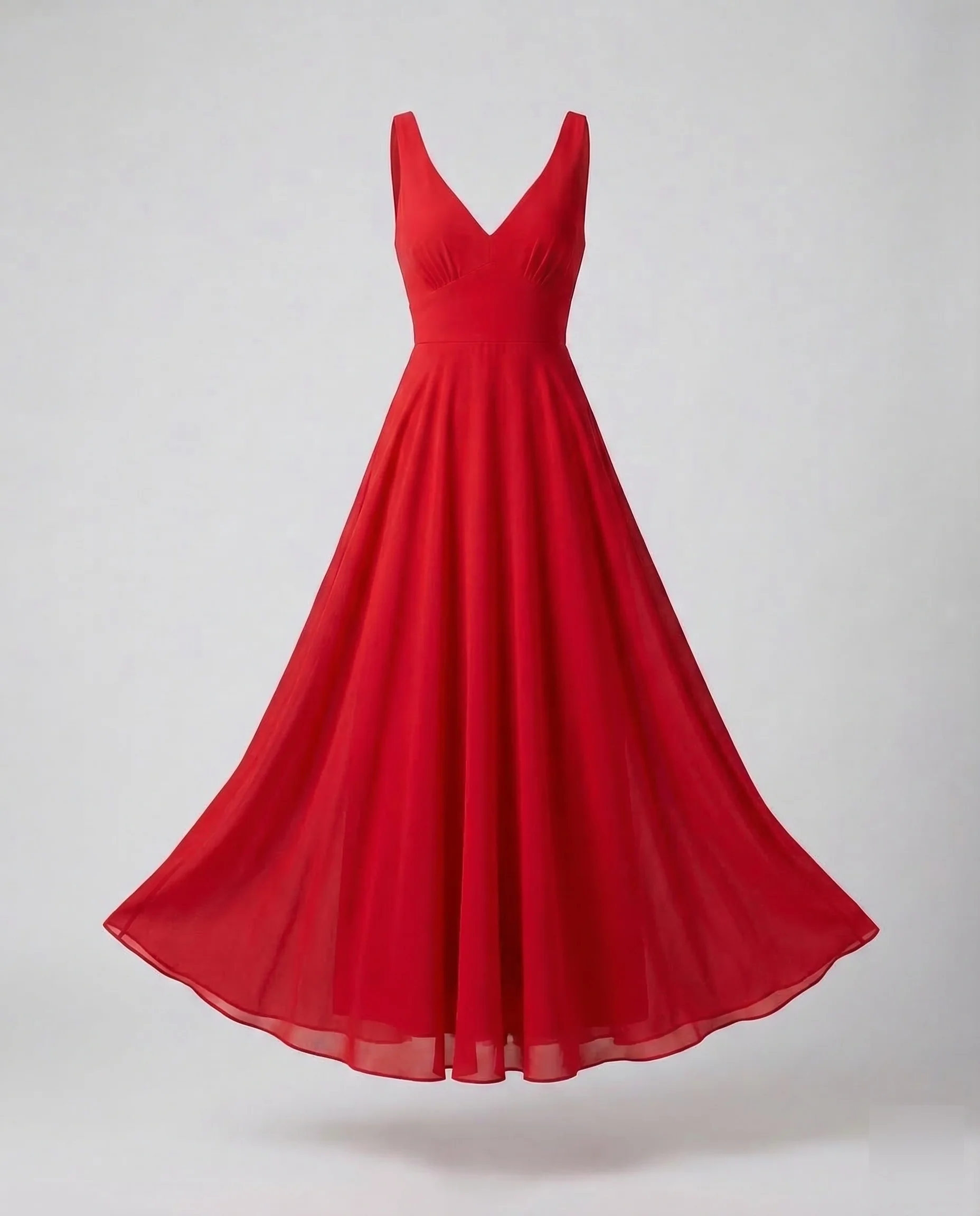 Damen Chiffon Maxikleid Plissee - Image 6