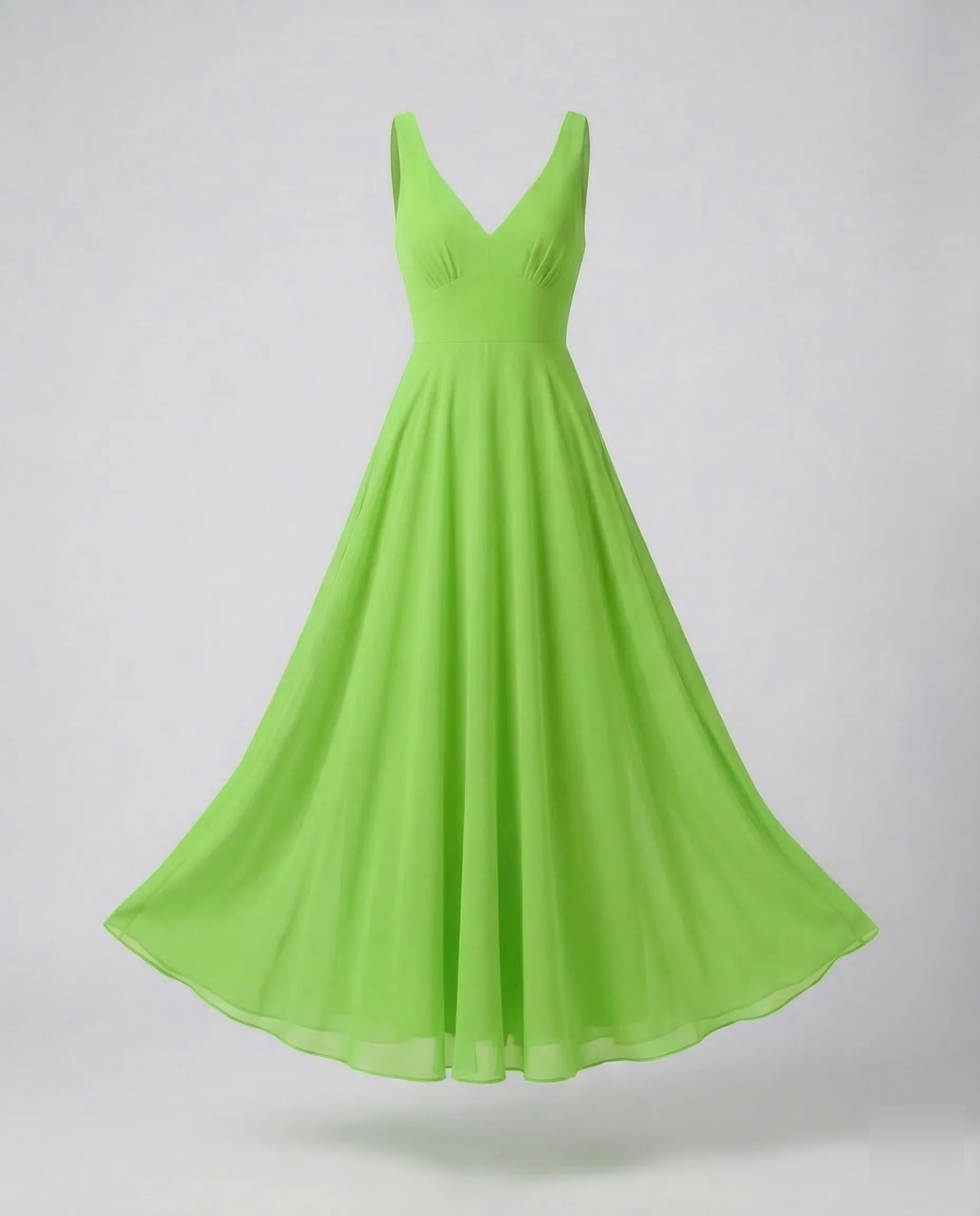 Damen Chiffon Maxikleid Plissee - Image 7