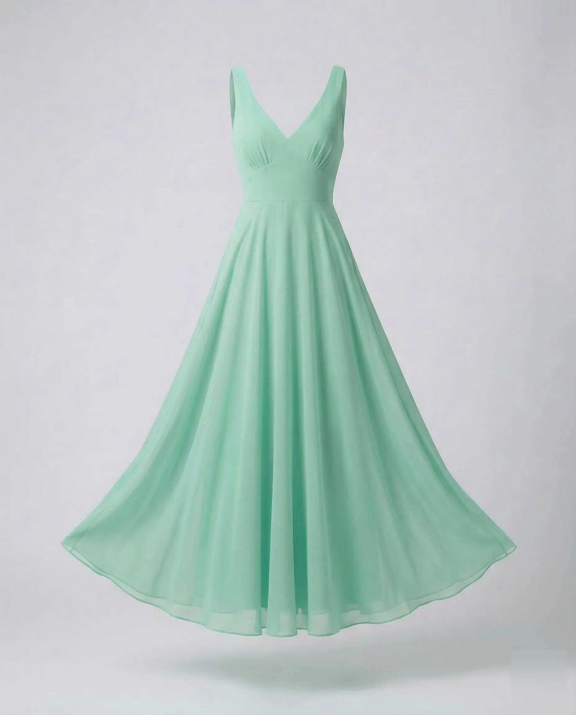 Damen Chiffon Maxikleid Plissee - Image 8
