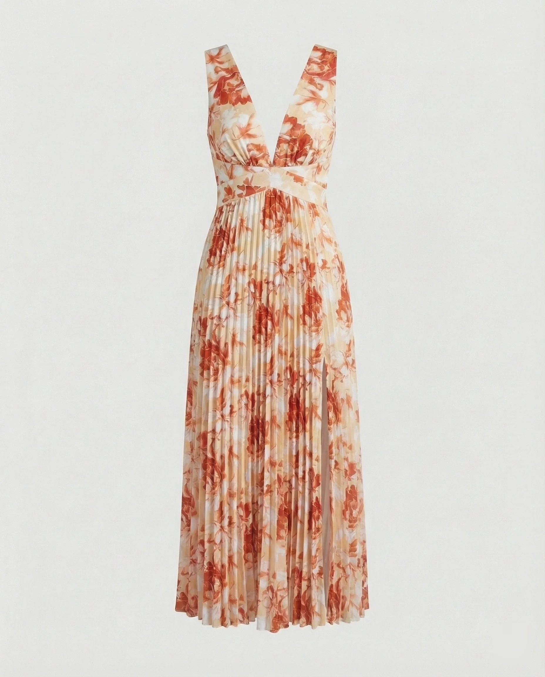 Plissiertes Maxikleid Mit Cut Outs Damen - Image 3