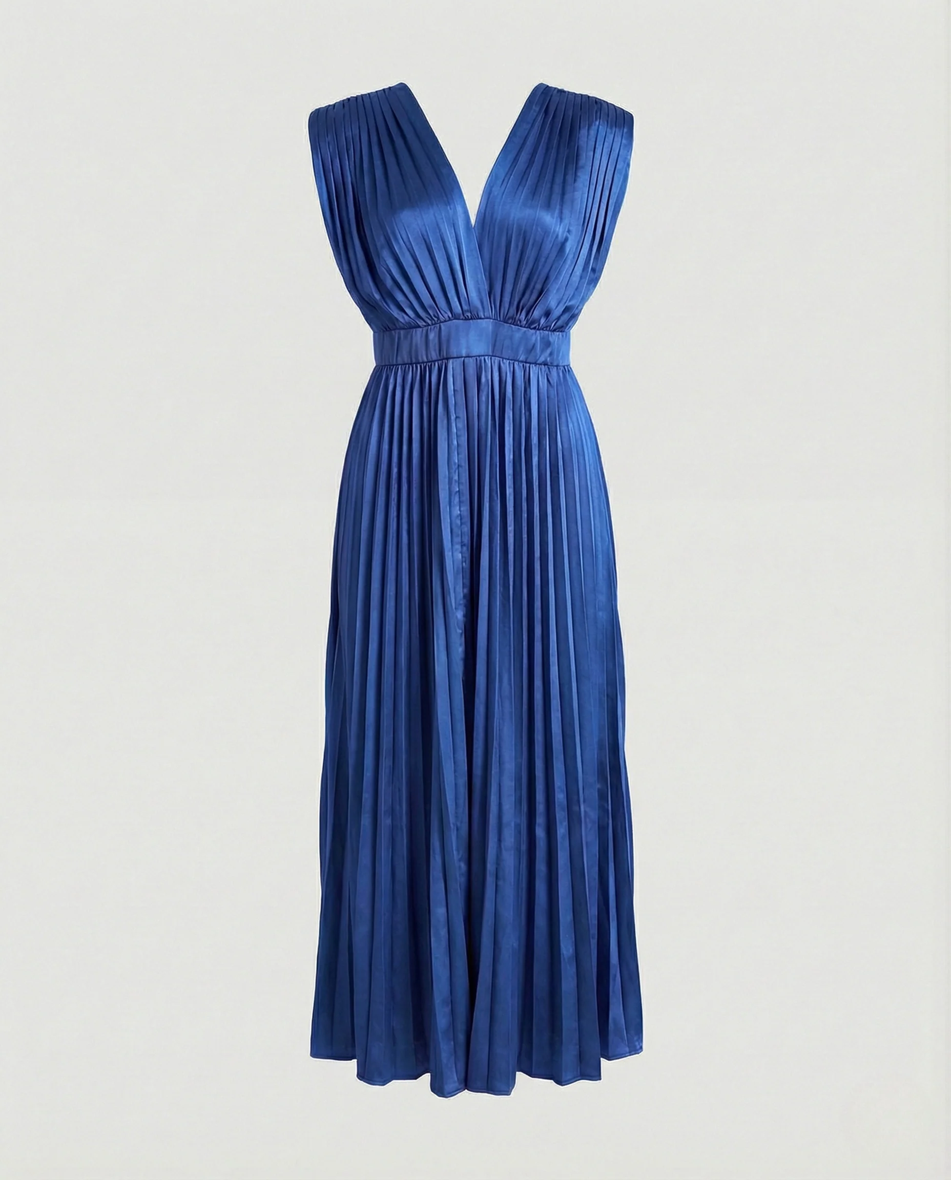 Damen Plissiertes Maxikleid mit Empire-Bund - Image 5