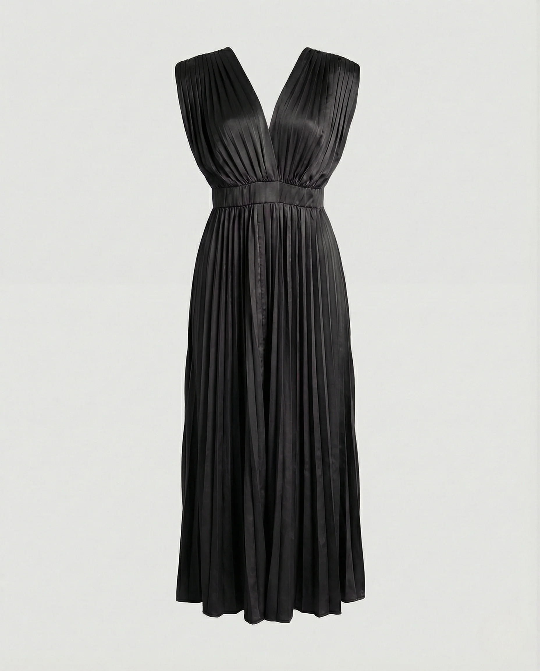 Damen Plissiertes Maxikleid mit Empire-Bund - Image 7