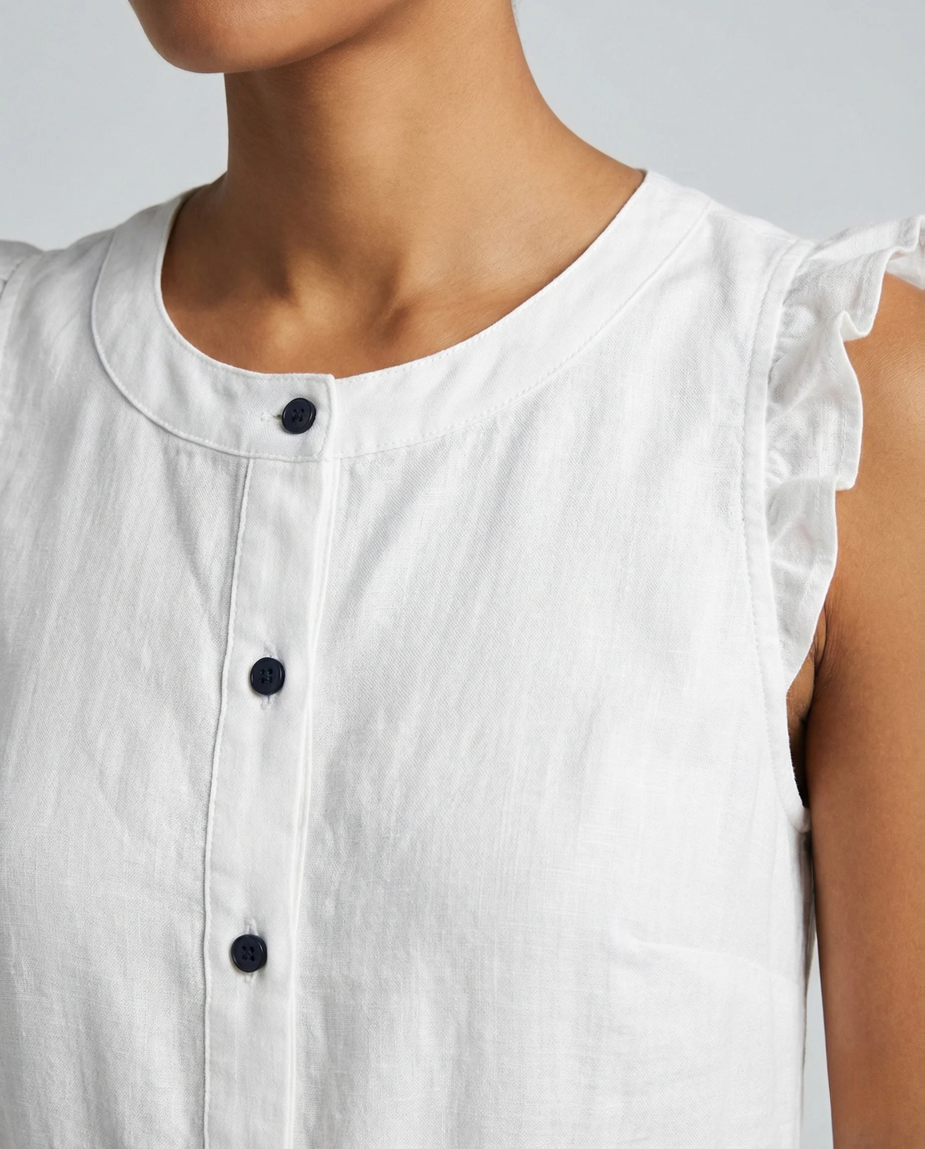 Damen Hemdblusen-Midikleid mit Rüschenärmeln - Image 3