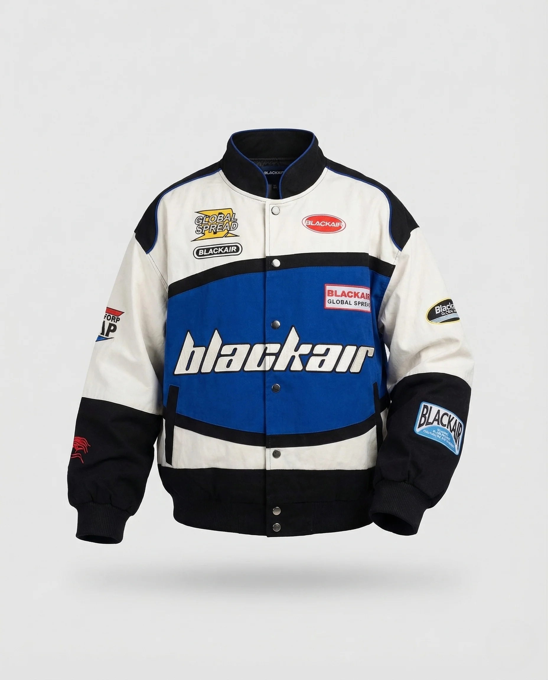 Damen Bomberjacke Patches Stehkragen - Image 5