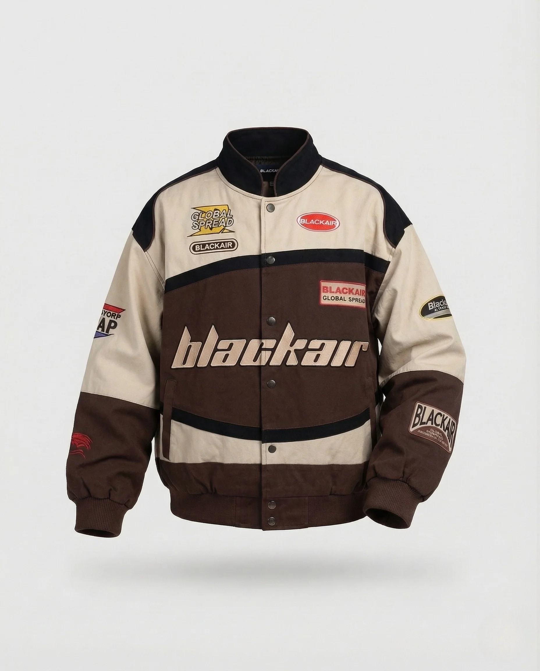 Damen Bomberjacke Patches Stehkragen - Image 7