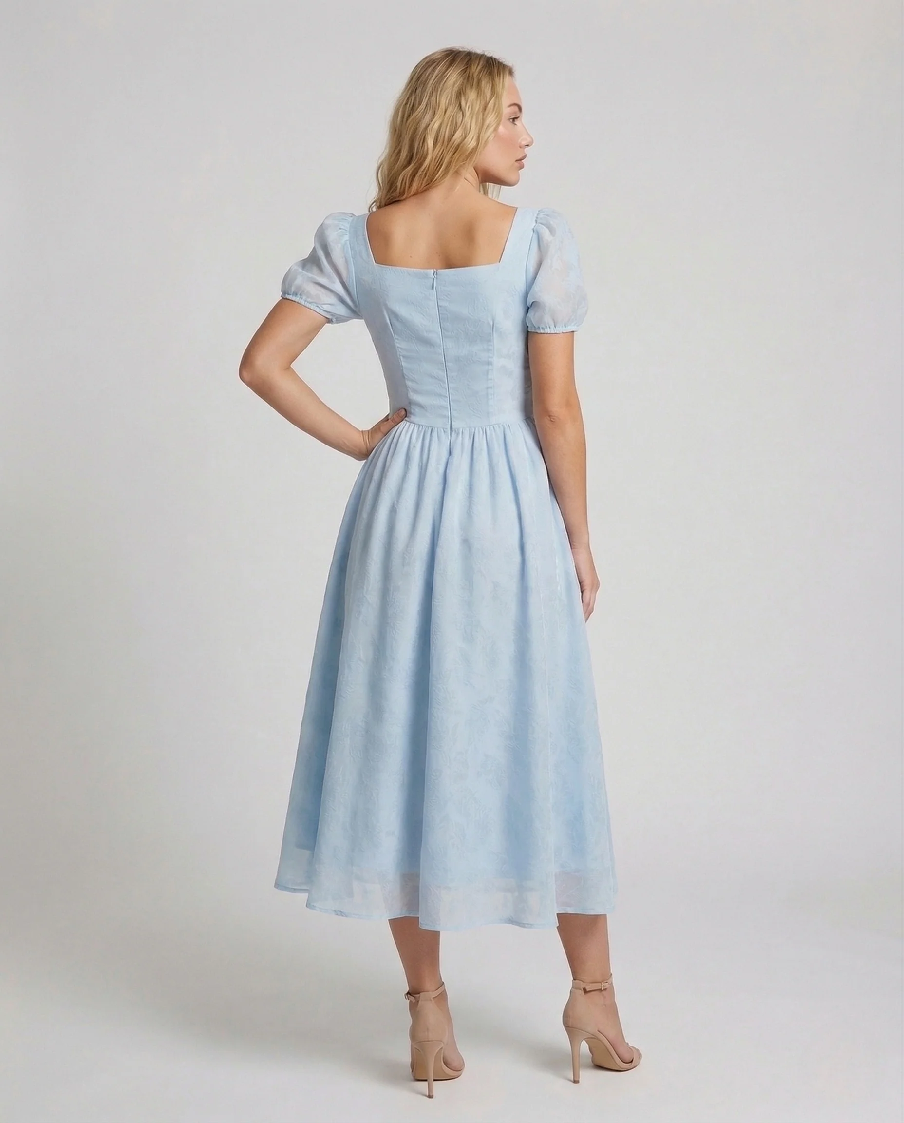 Damen Vintage Maxikleid mit Herzausschnitt - Image 2