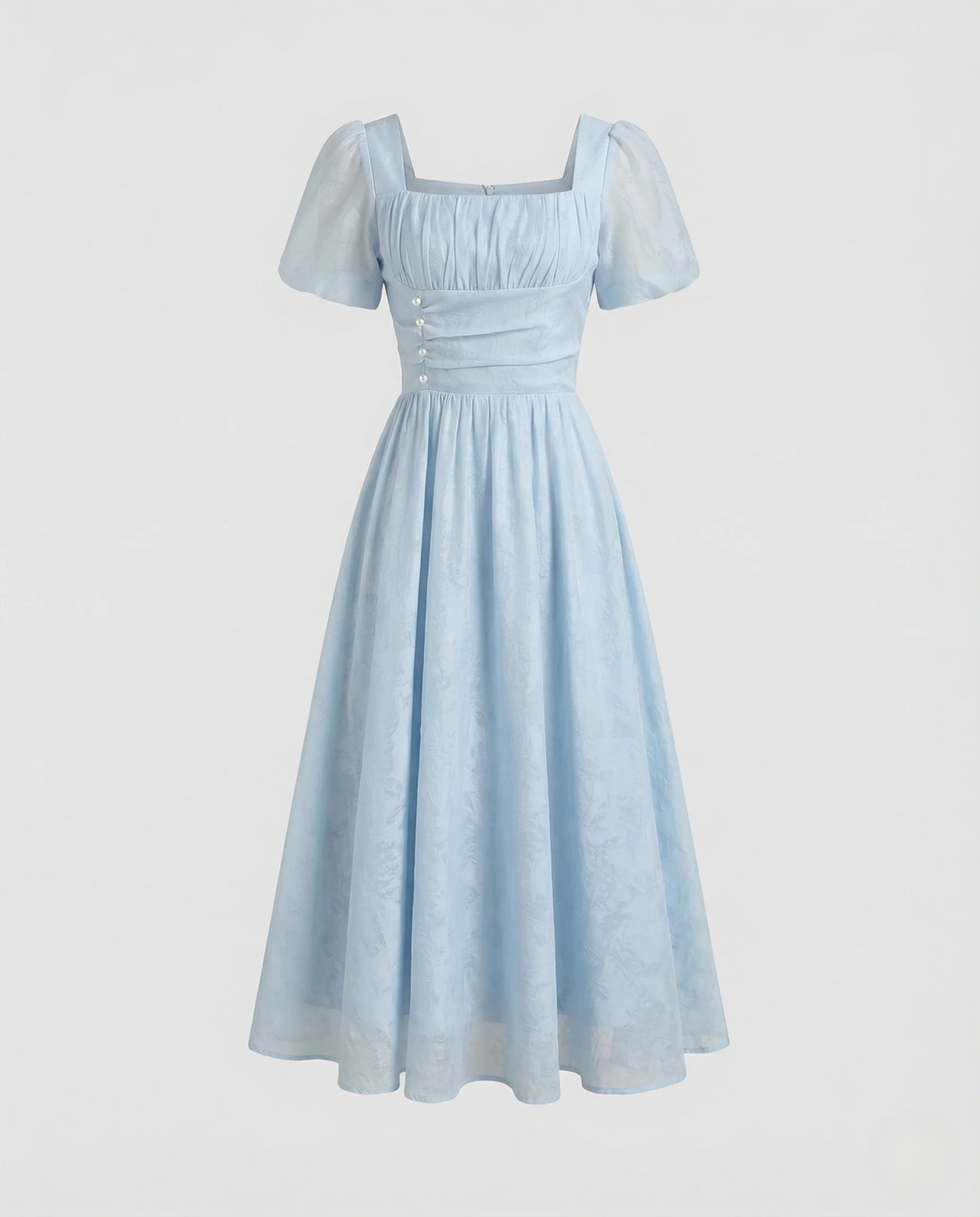 Damen Vintage Maxikleid mit Herzausschnitt - Image 5