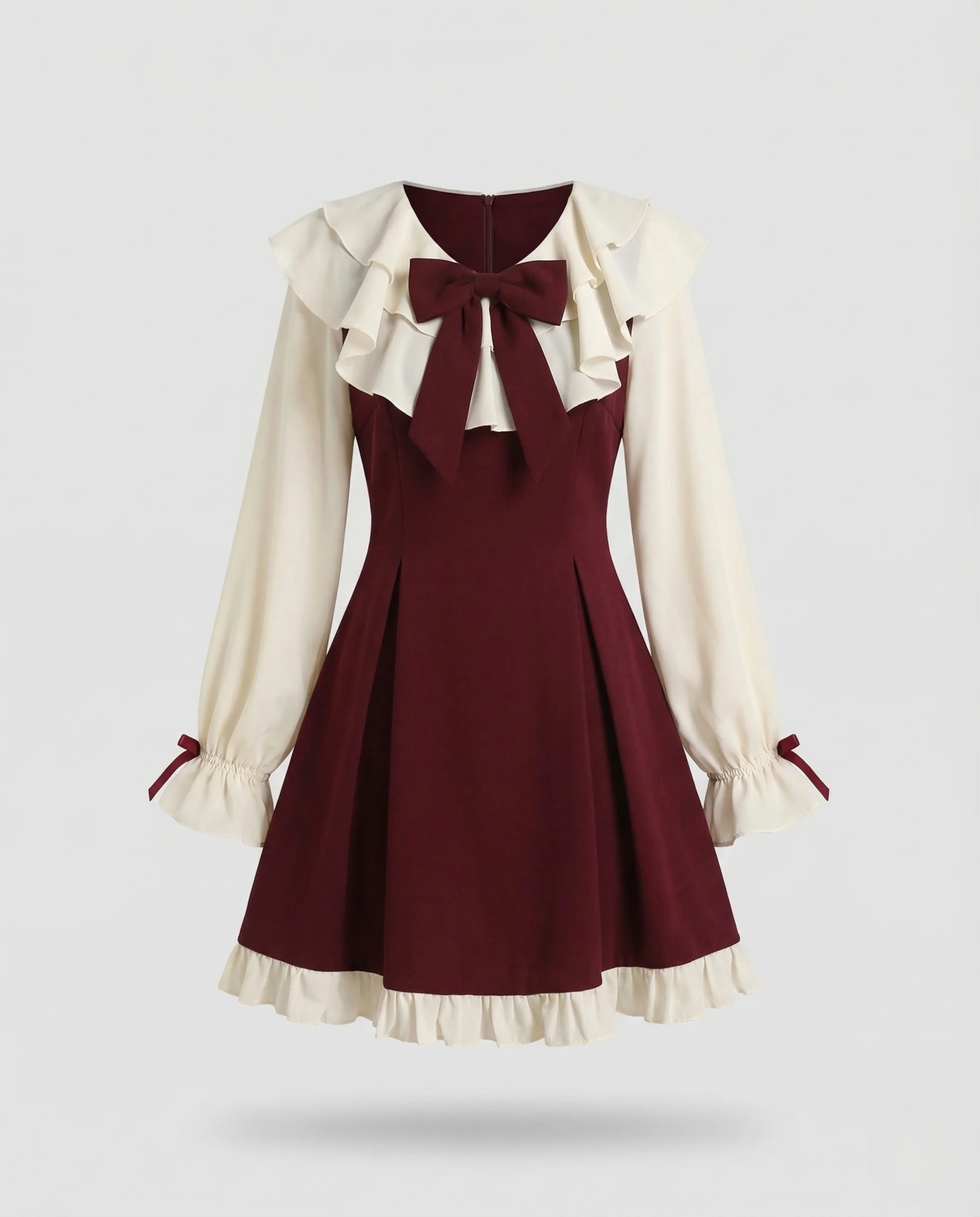 Damen Romantisches Zweiteiler Kleid - Image 5