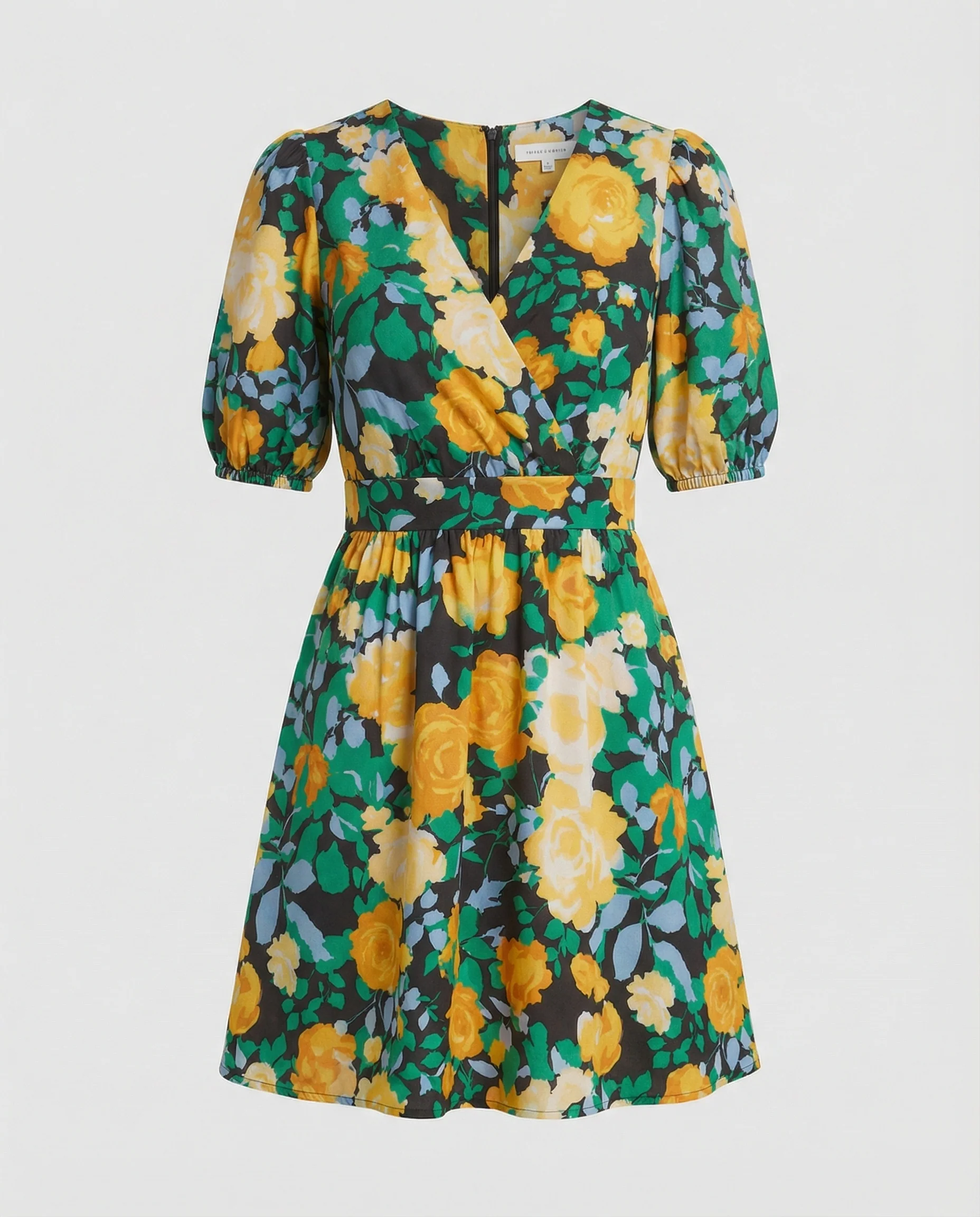 Damen Minikleid floral Wickeloptik - Image 5