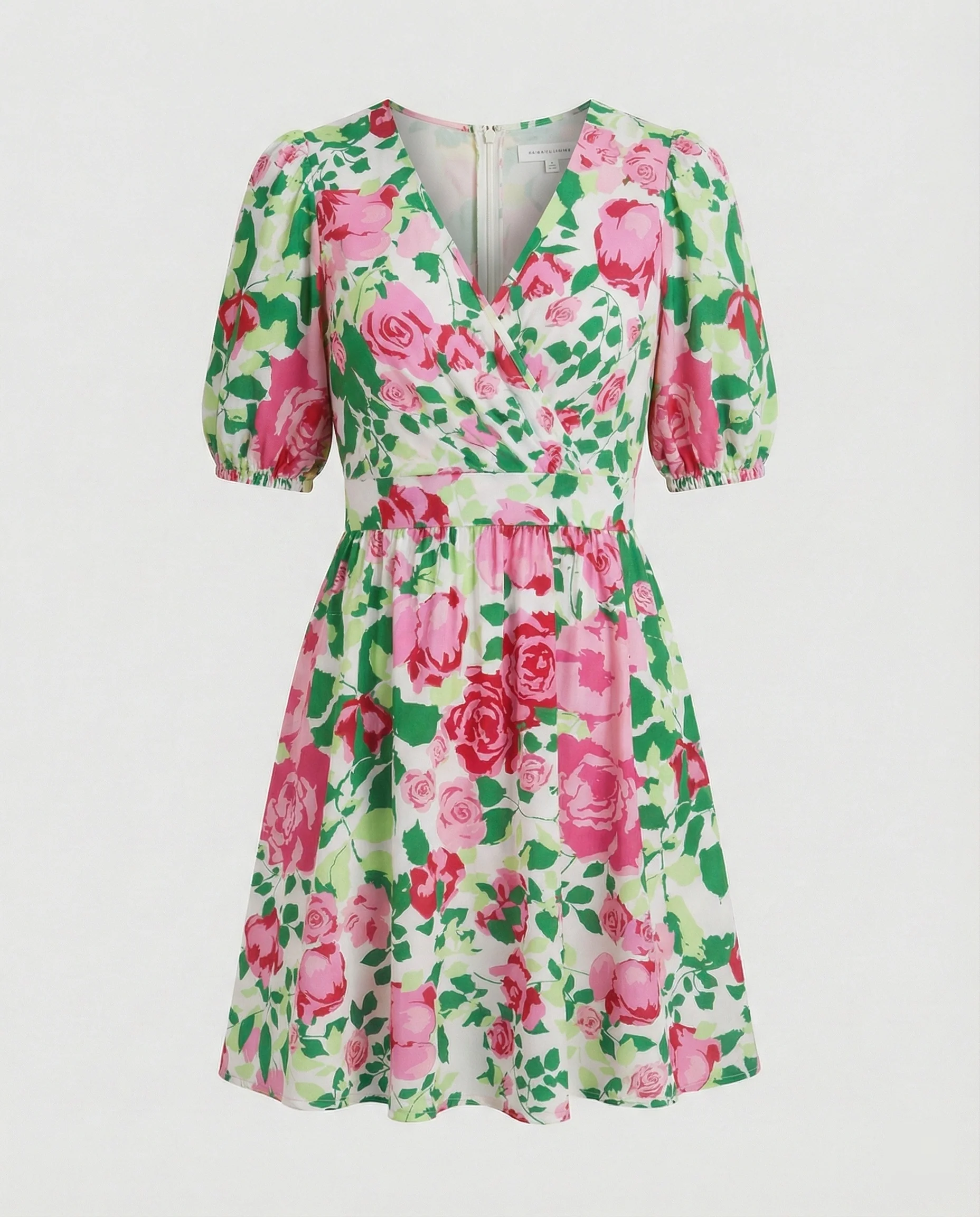 Damen Minikleid floral Wickeloptik - Image 6