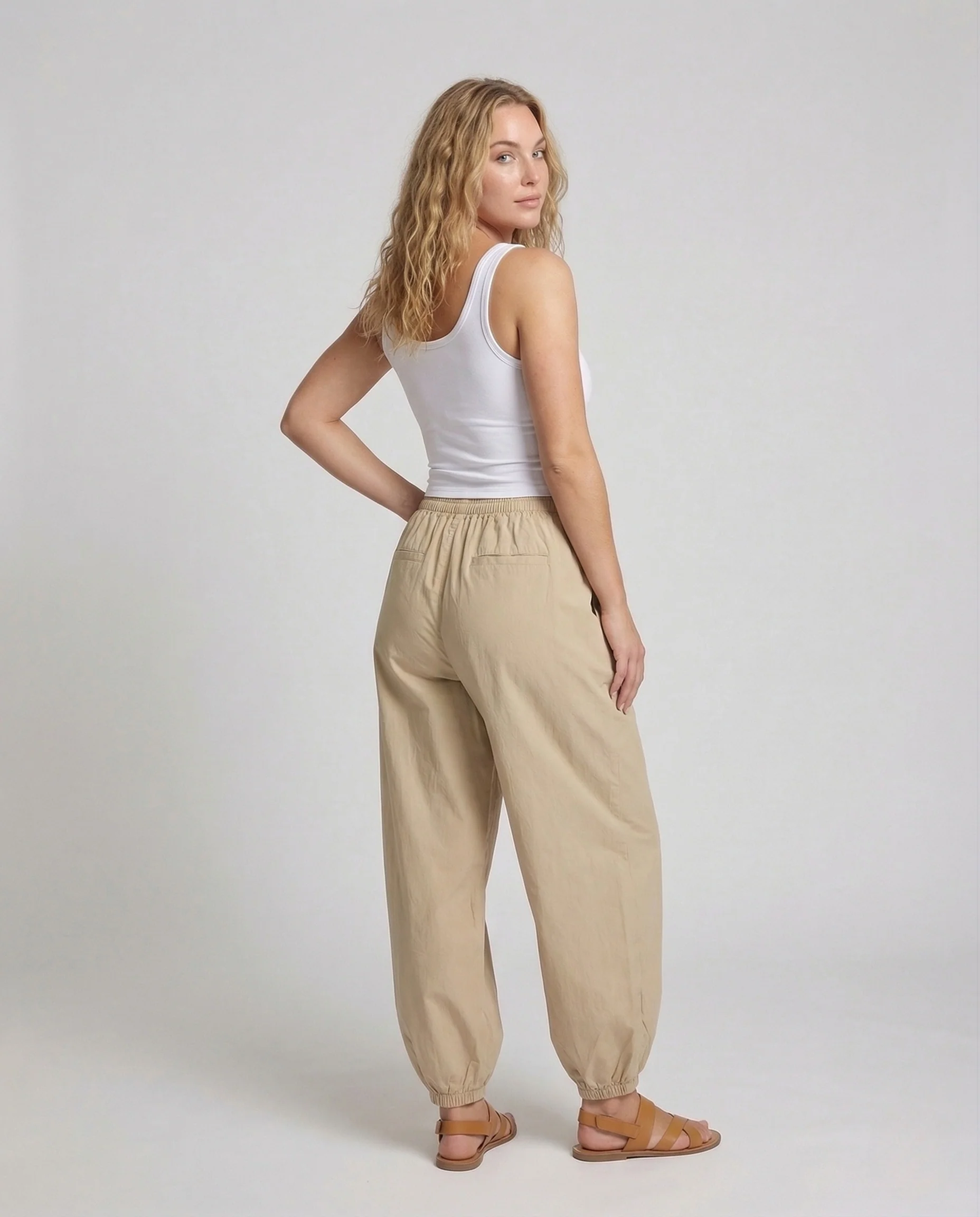 Damen Bandeau Croptop Haremshose Set - Image 4