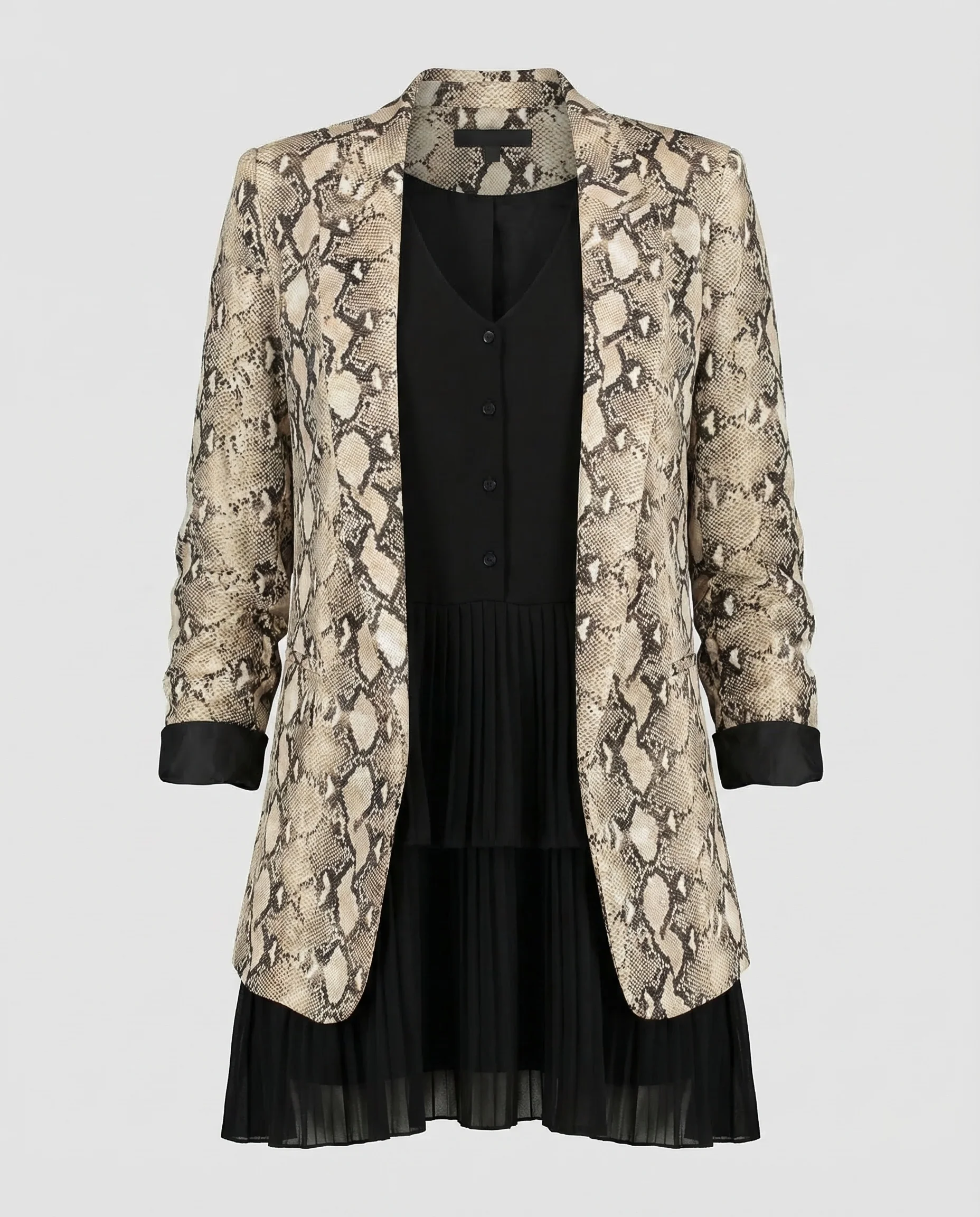 Damen Longblazer Schlangenprint - Image 5