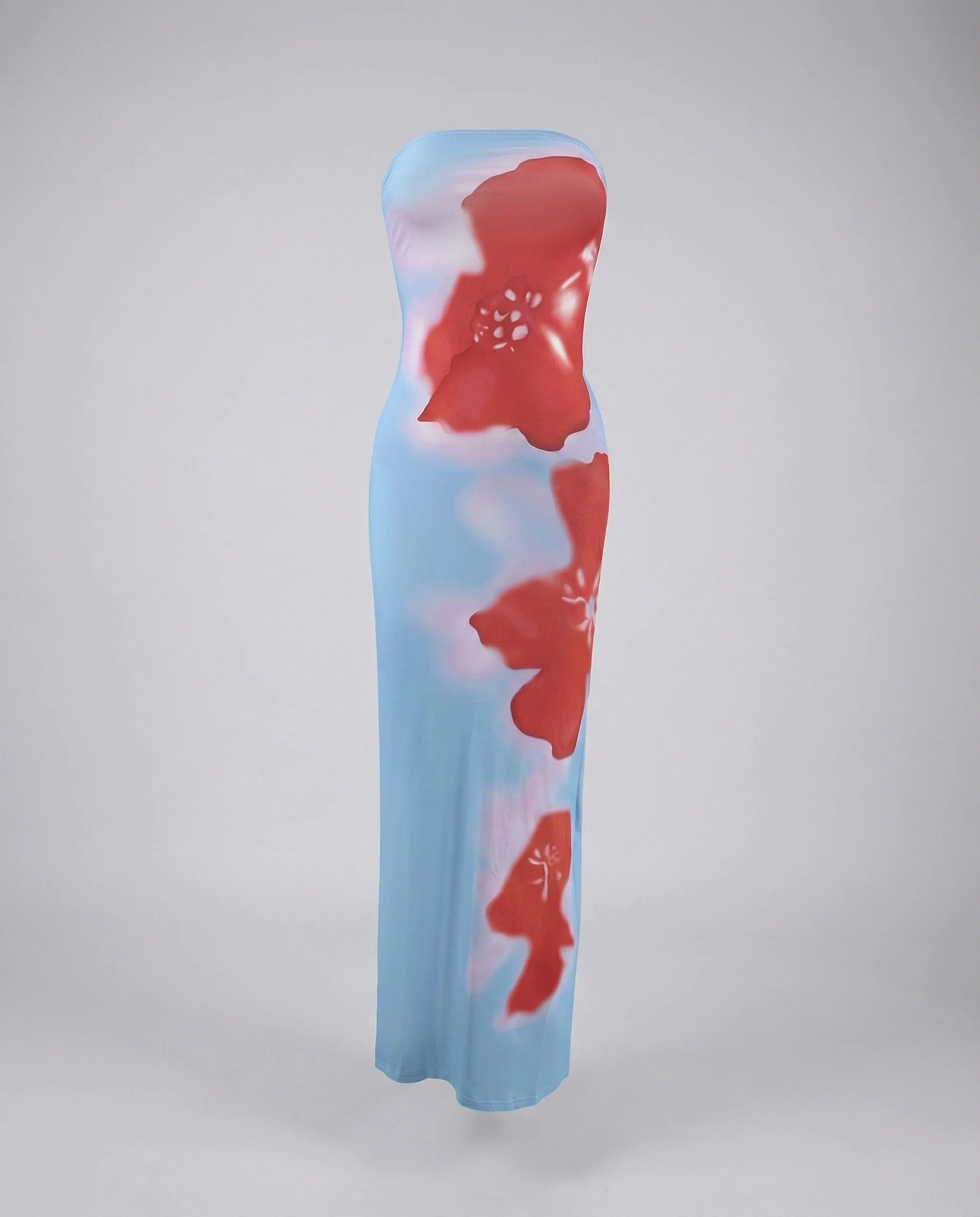 Bandeau Maxikleid Damen Floral - Image 5