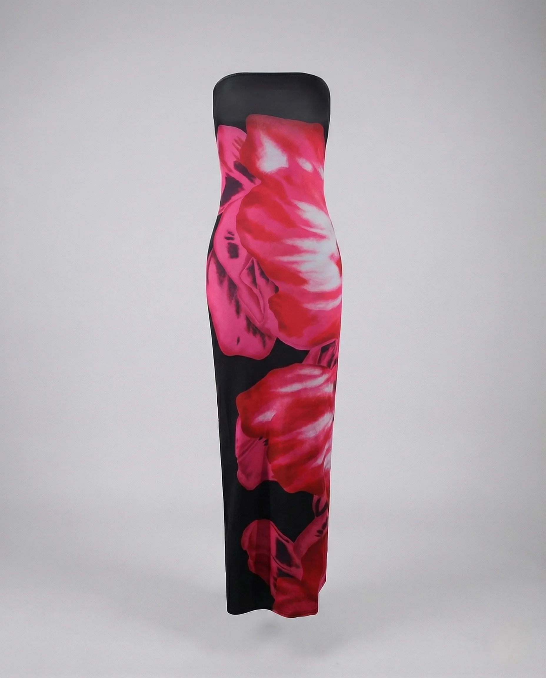 Bandeau Maxikleid Damen Floral - Image 6