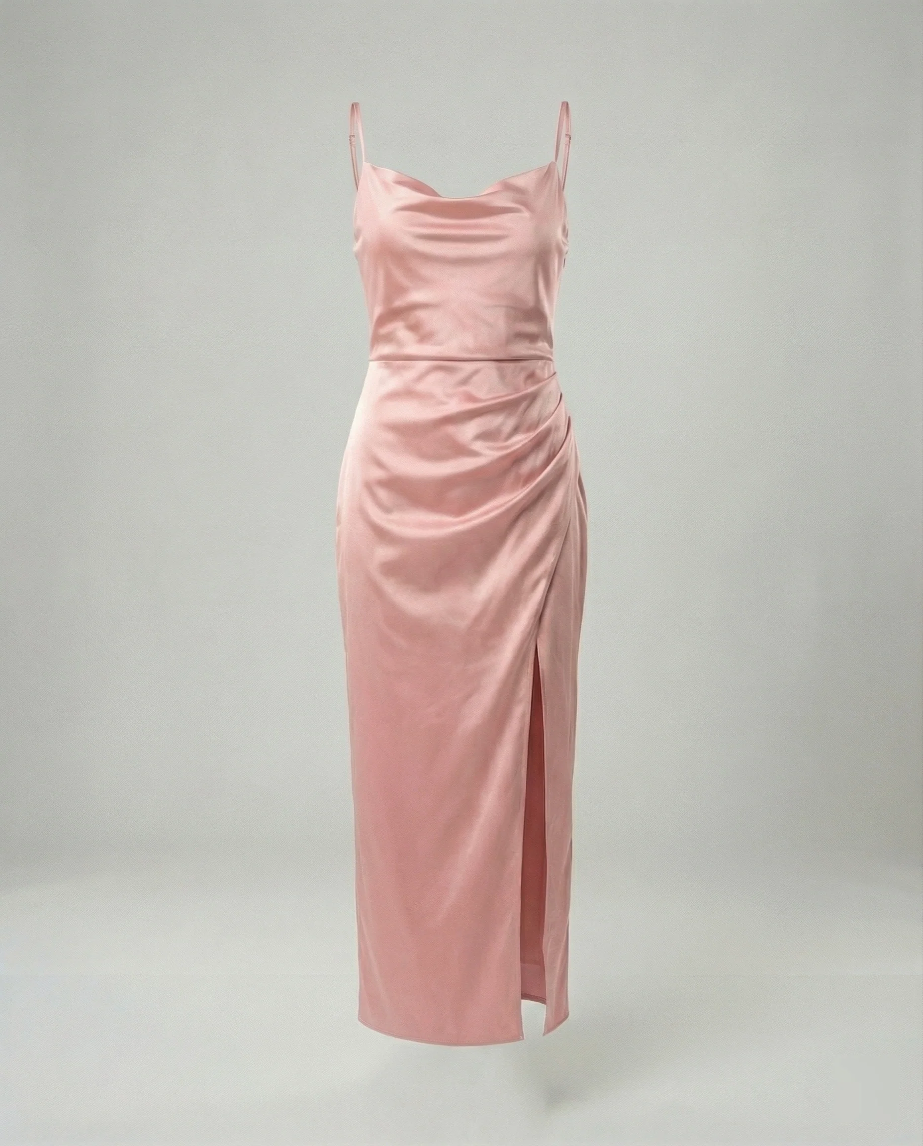 Satin Abendkleid Mit Wasserfallausschnitt Damen - Image 3
