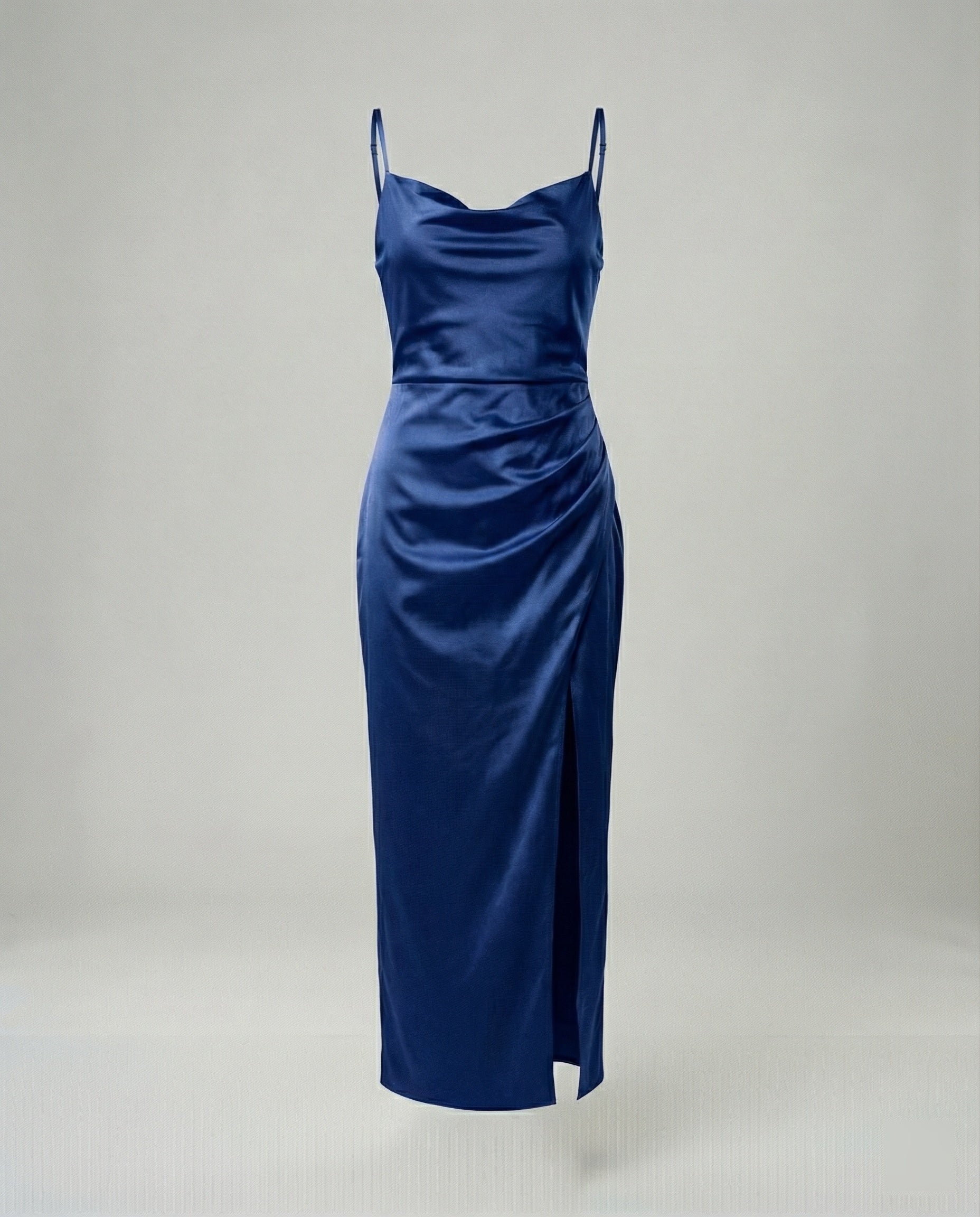 Satin Abendkleid Mit Wasserfallausschnitt Damen - Image 4