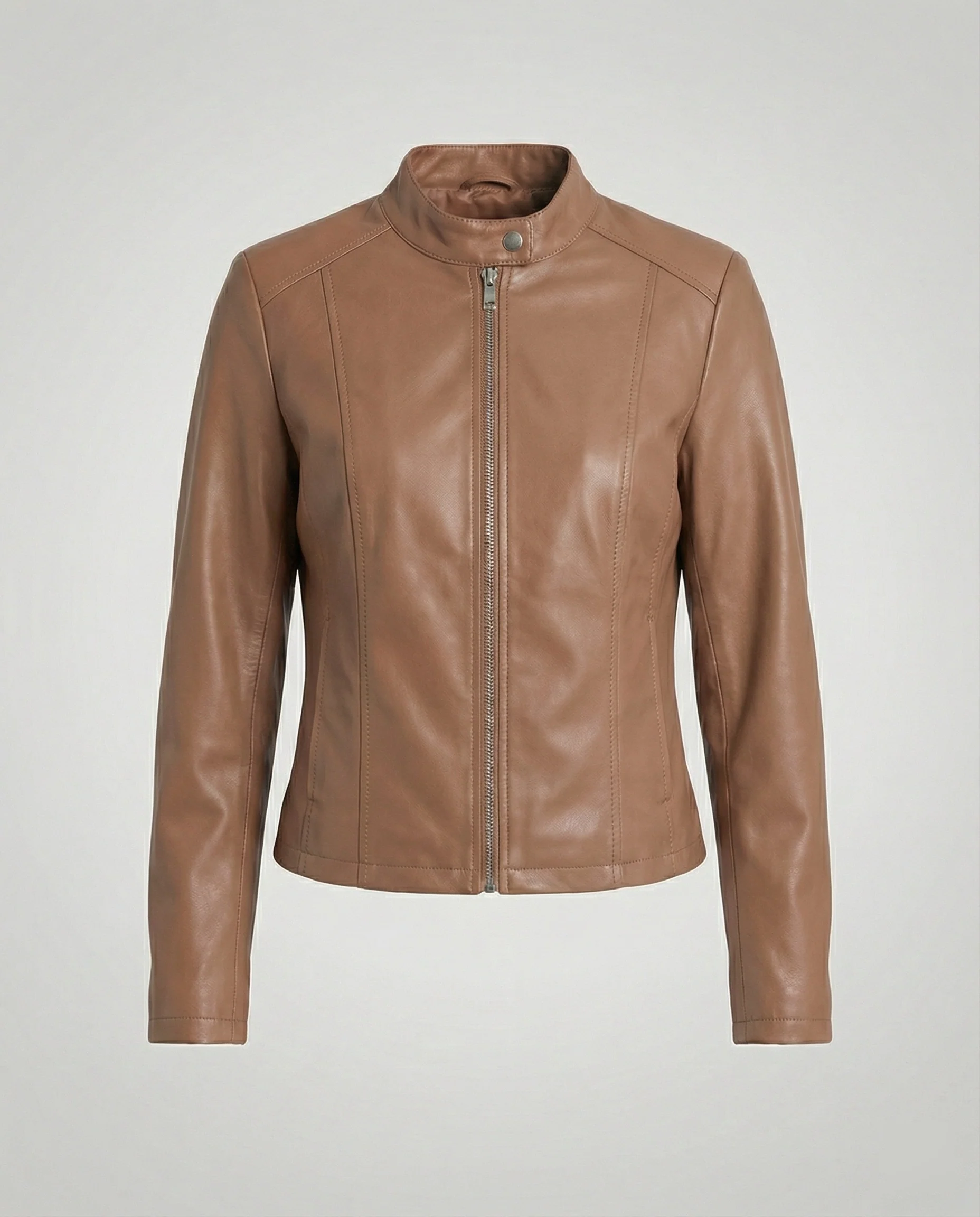 Damen Bikerjacke Lederimitat - Image 4