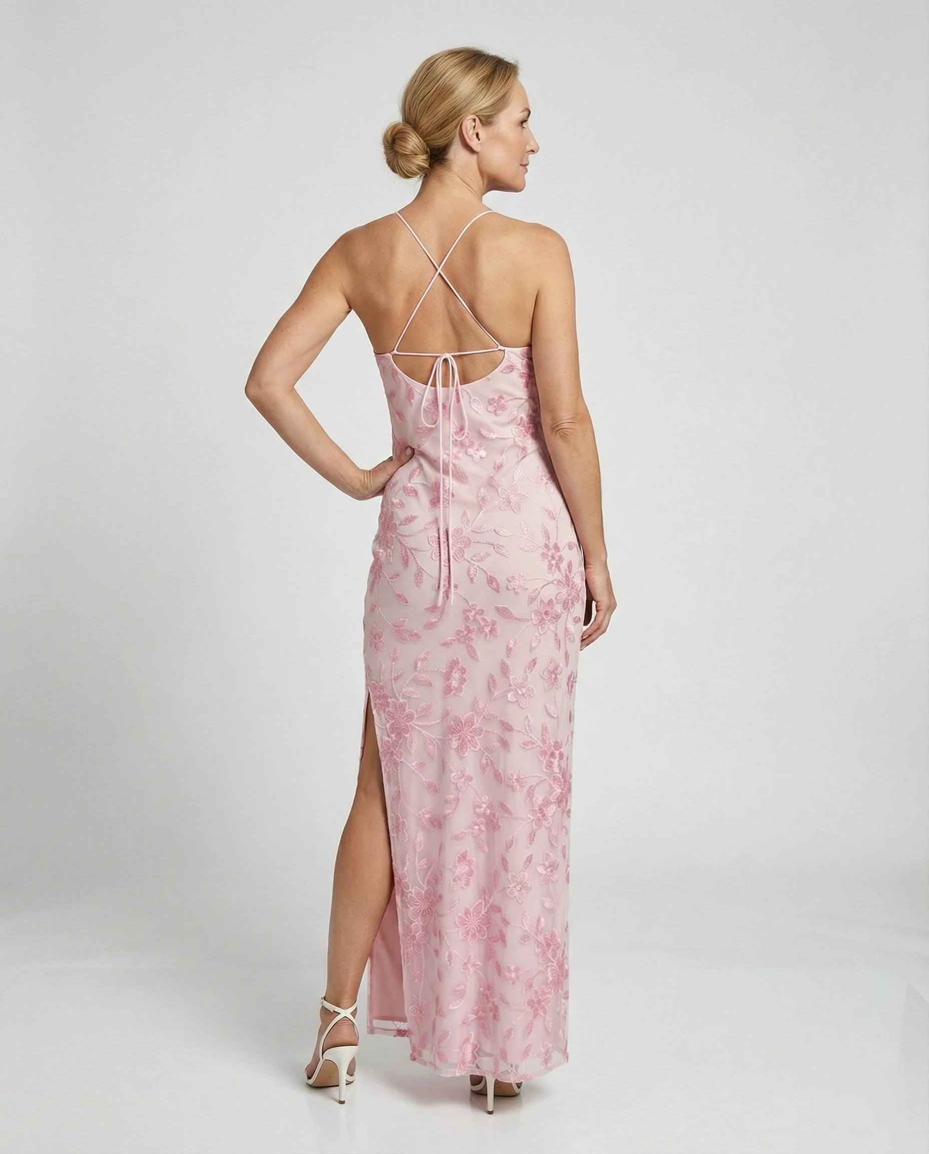 Damen Abendkleid elegant Spaghettiträger - Image 2