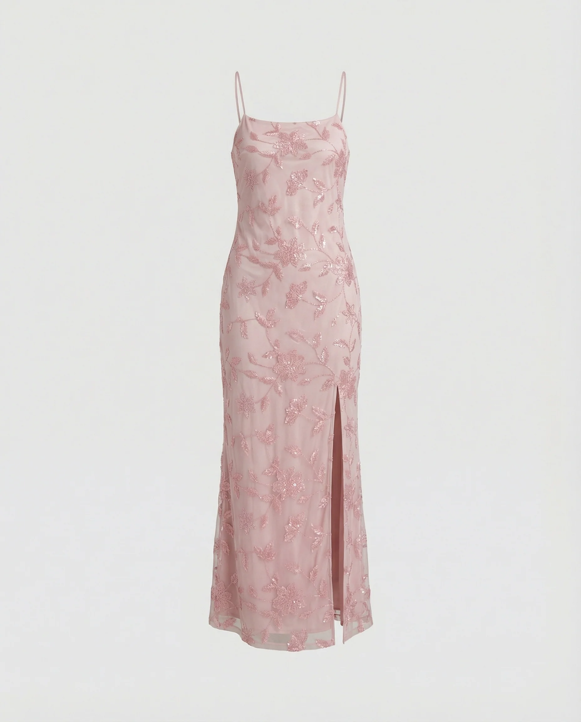 Damen Abendkleid elegant Spaghettiträger - Image 4