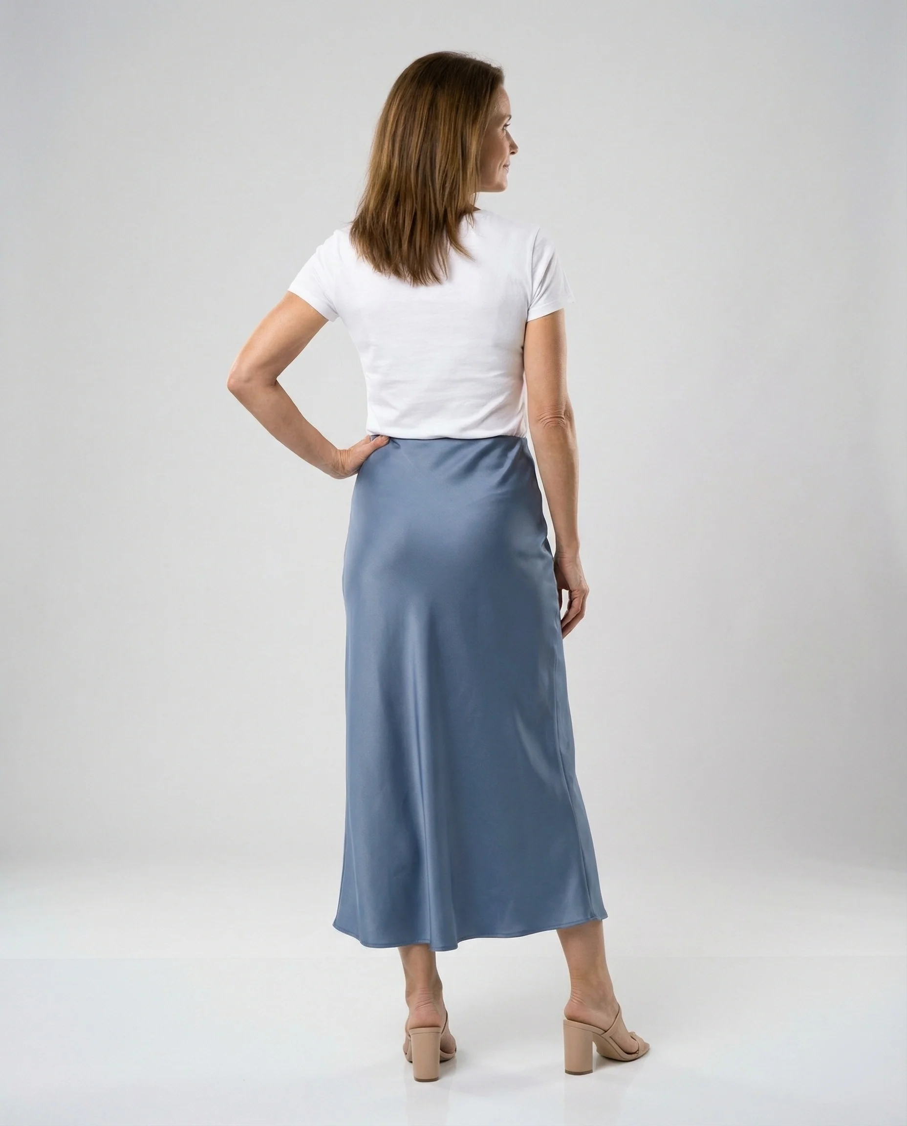 Damen Maxirock Satin High Waist - Image 6
