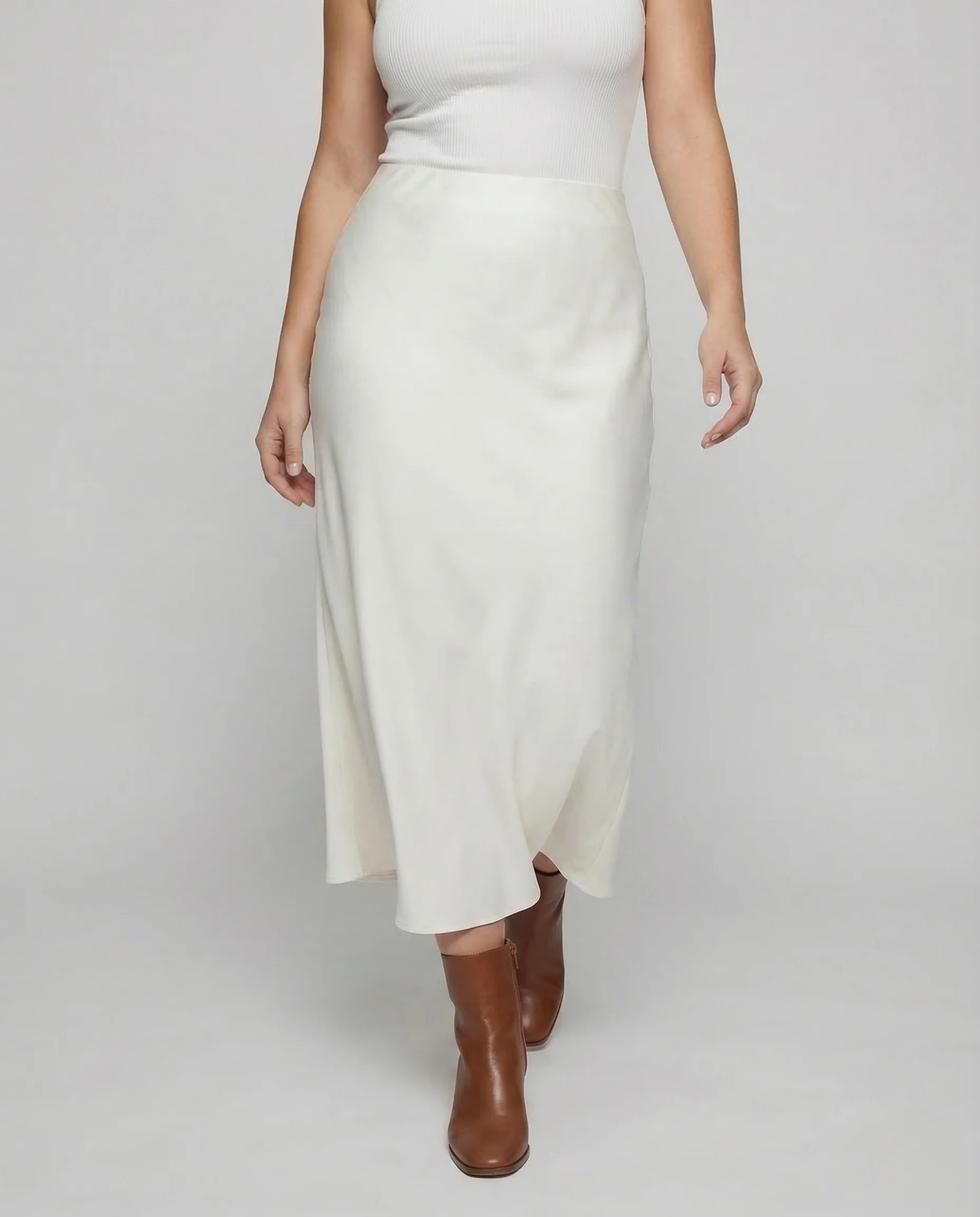 Damen Satin Maxirock High Waist - Image 2